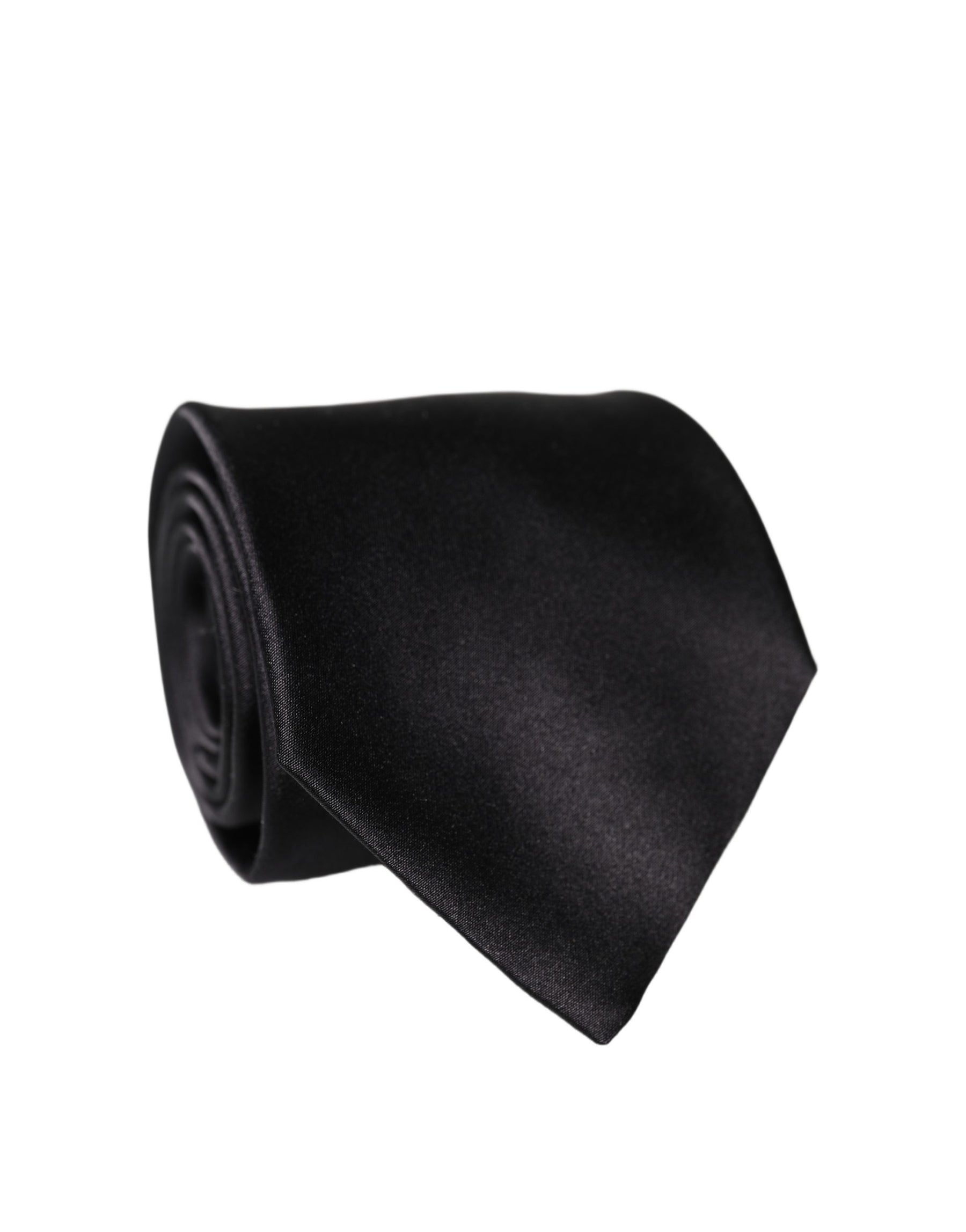 Dolce & Gabbana Brown Logo Embroidery Silk Adjustable Men Necktie Tie | Regal Royce