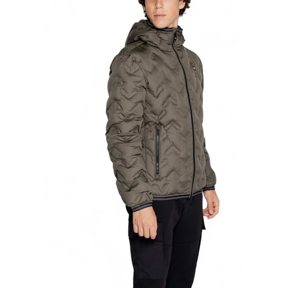 Blauer Bicolor Polyethylene Full-Length Jacket | Regal Royce