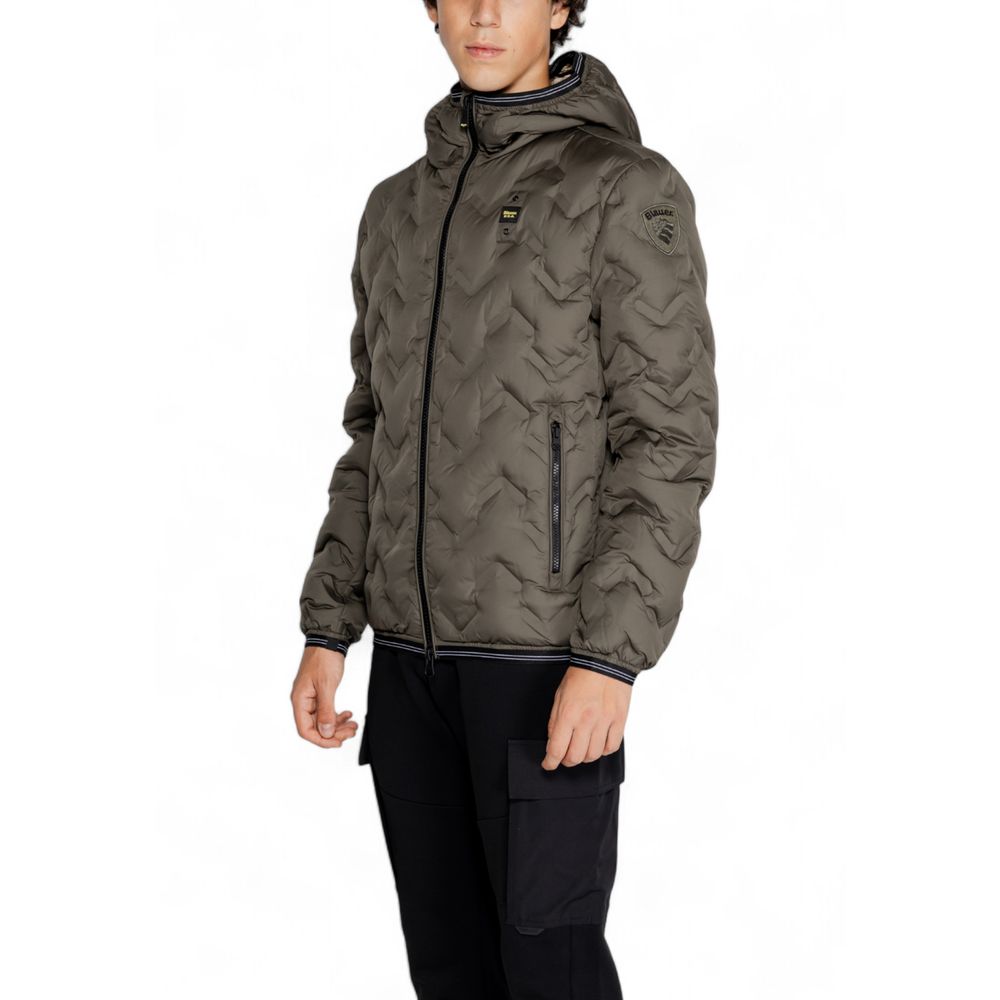 Blauer Bicolor Polyethylene Full-Length Jacket | Regal Royce