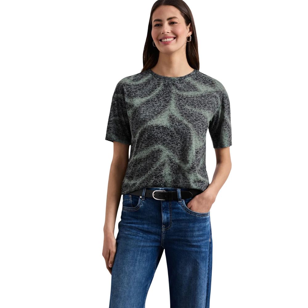 Street One Bicolor Polyester T-Shirt | Regal Royce
