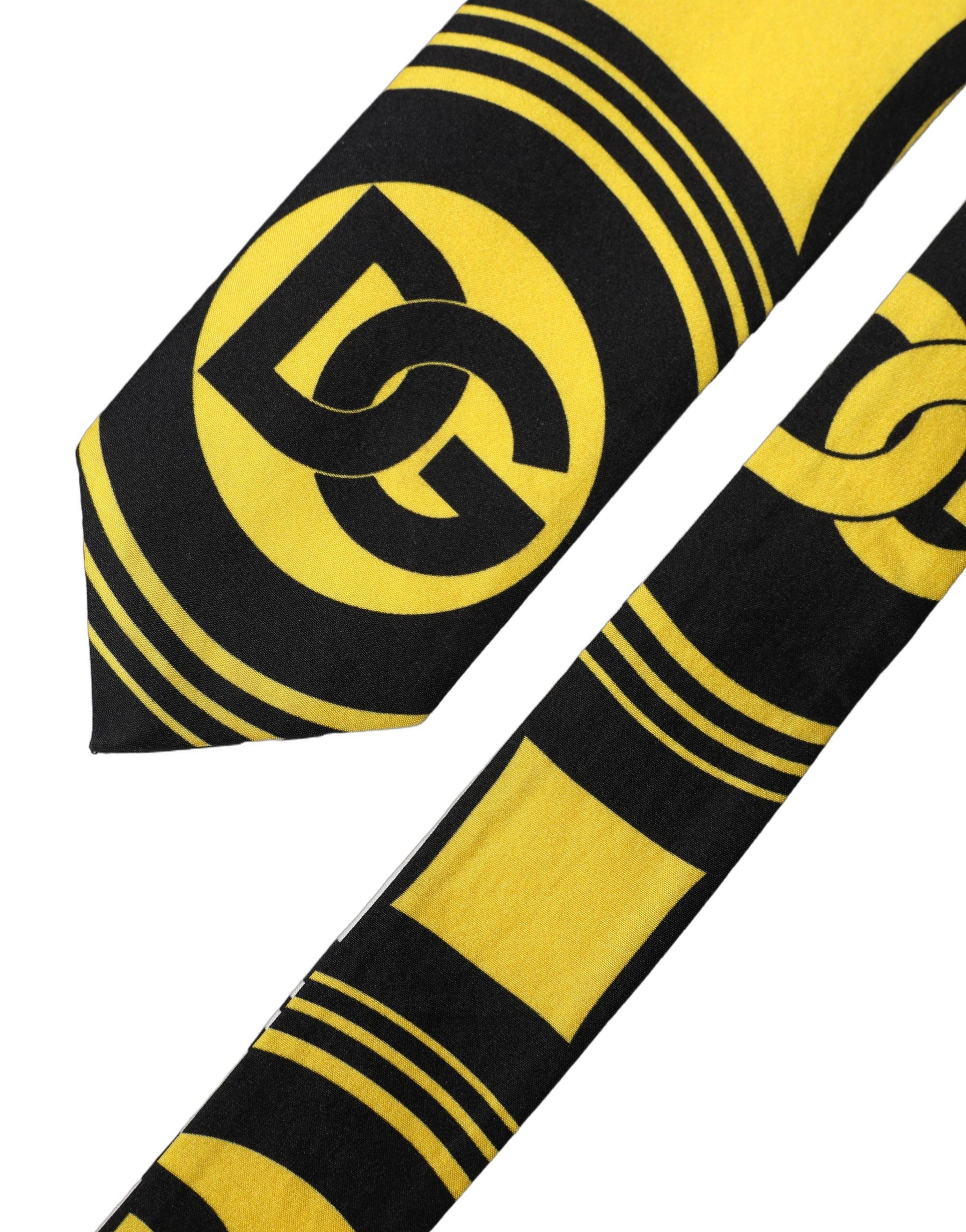 Dolce & Gabbana Multicolor Monogram Print Silk Adjustable Men Necktie Tie | Regal Royce