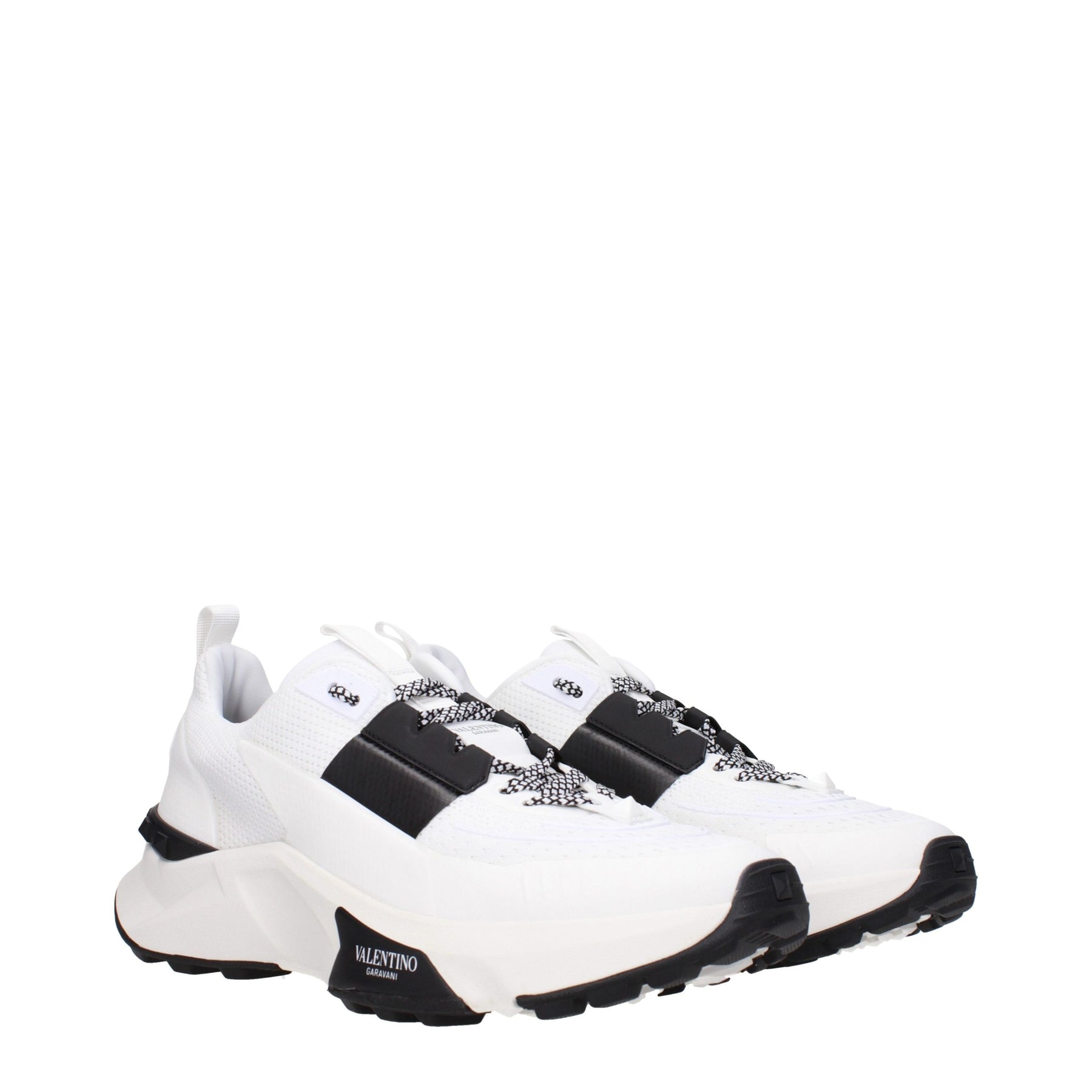 Valentino Garavani White Fabric Athletic Sneakers | Regal Royce