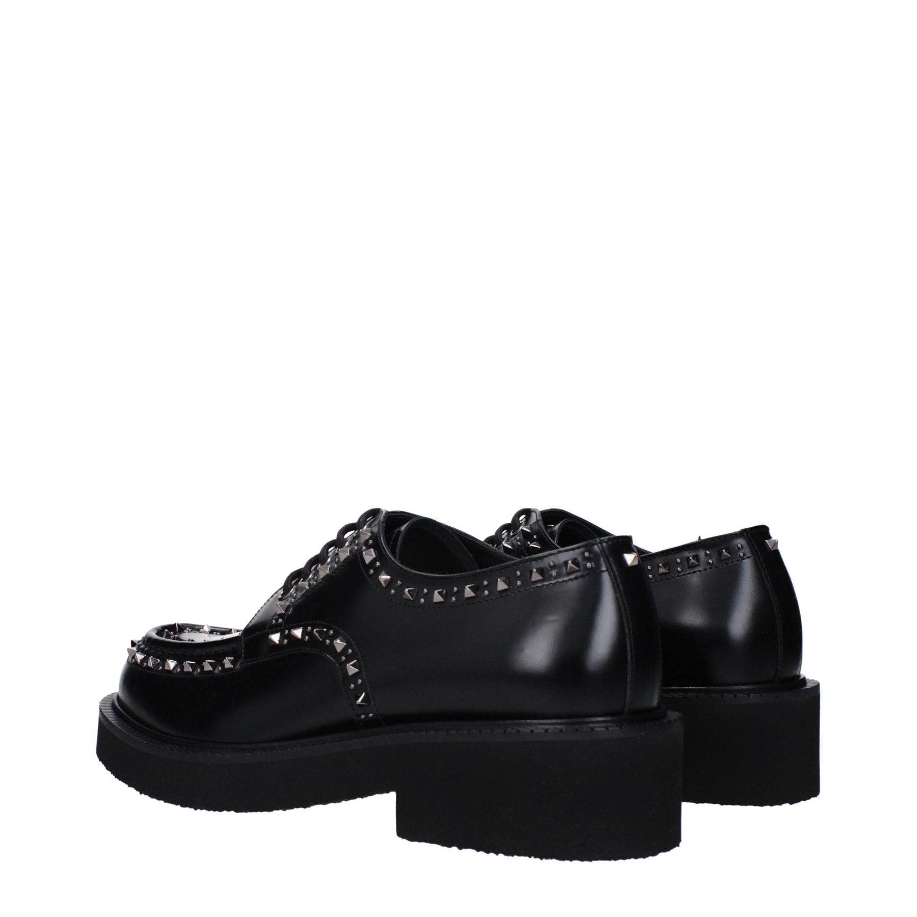 Valentino Garavani Black Leather Oxfords And Derbies | Regal Royce