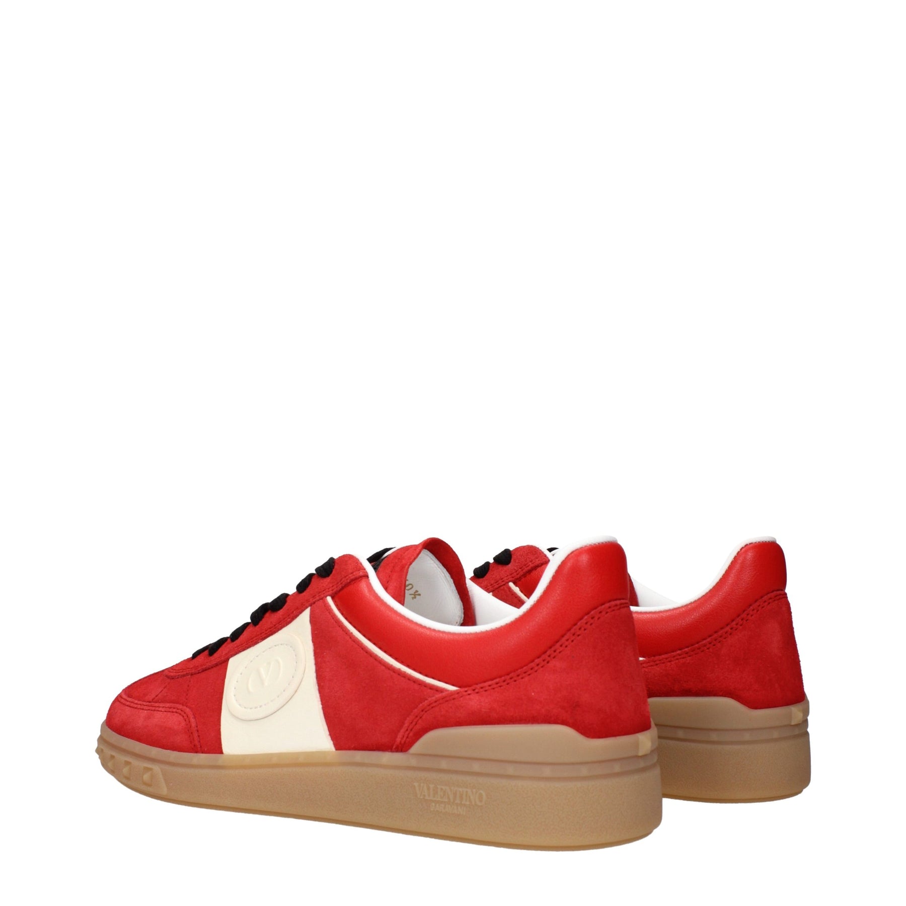 Valentino Garavani Red Leather Low Top Sneakers | Regal Royce
