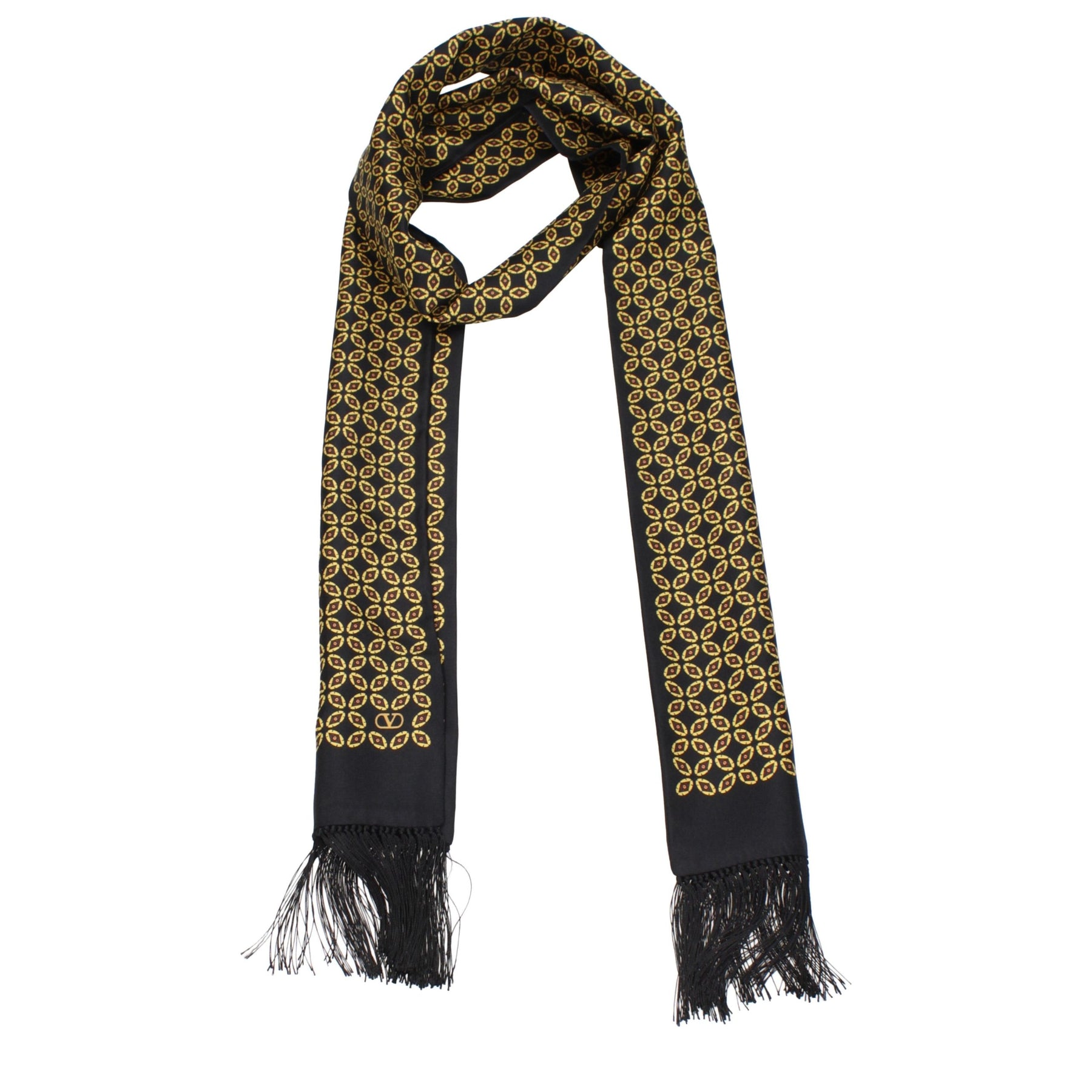 Valentino Garavani Black Silk Foulard | Regal Royce