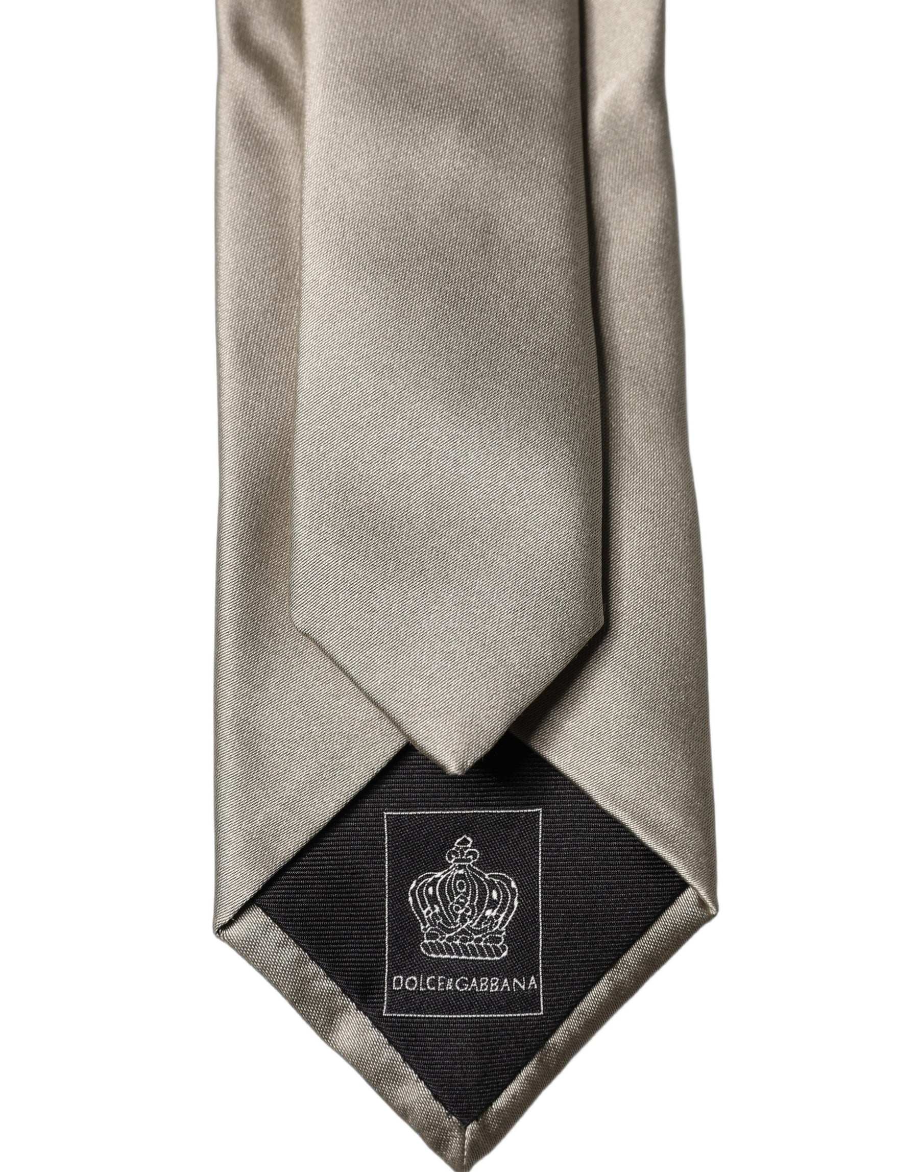 Dolce & Gabbana White Tattoo Floral Silk Adjustable Men Tied Necktie Tie | Regal Royce