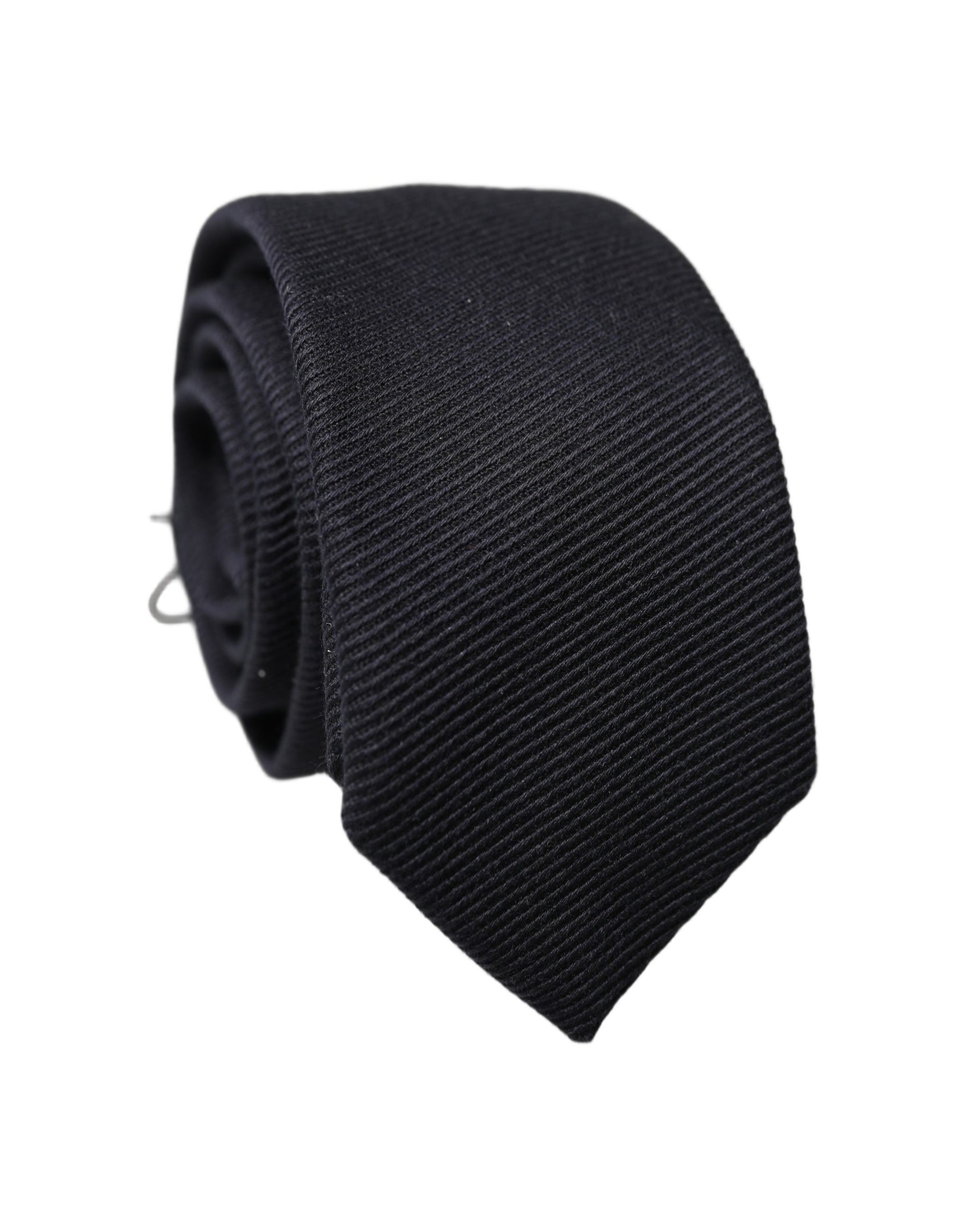 Dolce & Gabbana Black Solid 100% Silk Adjustable Men Tied Necktie Tie | Regal Royce