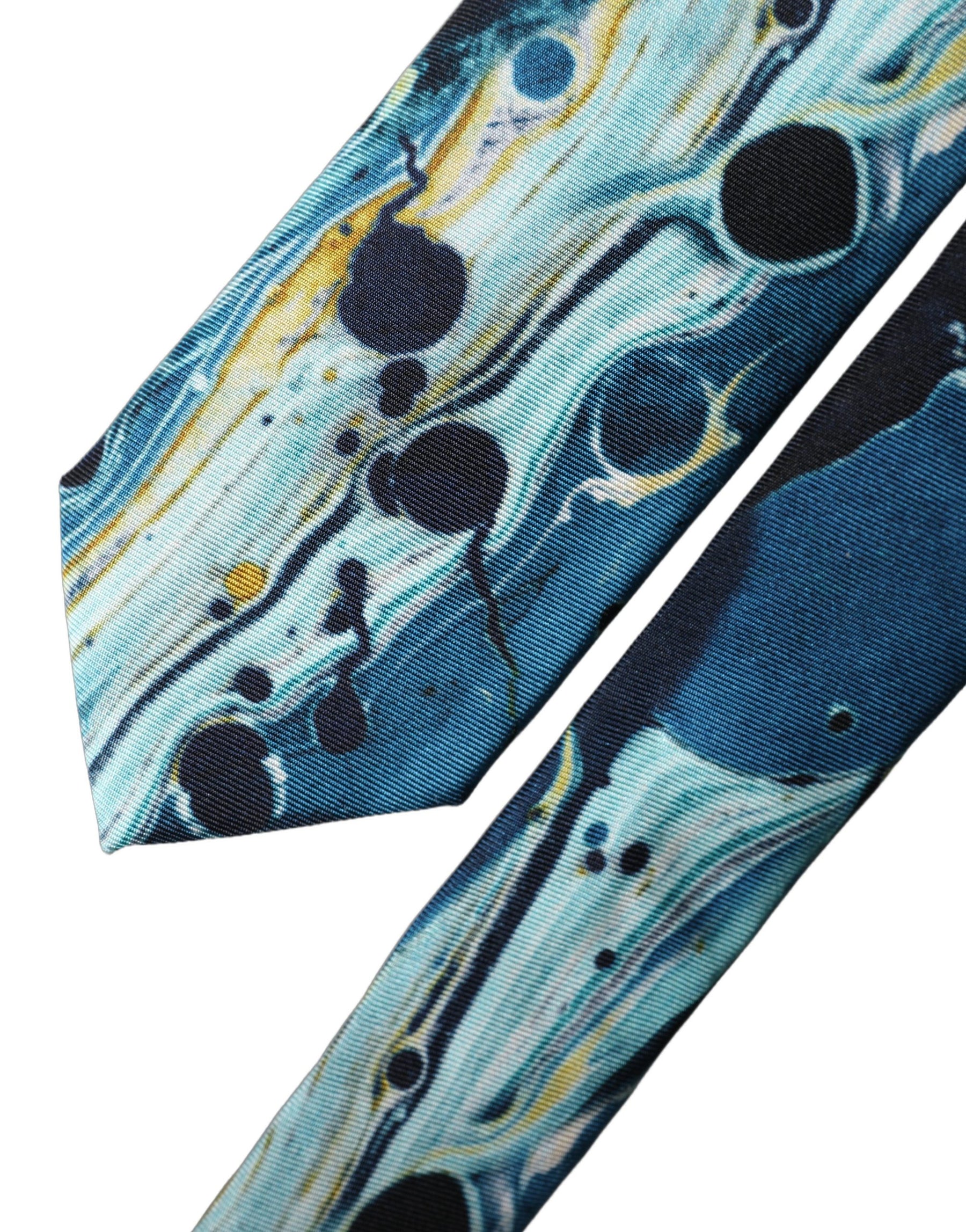 Dolce & Gabbana Multicolor Abstract Silk Adjustable Men Tied Necktie Tie | Regal Royce
