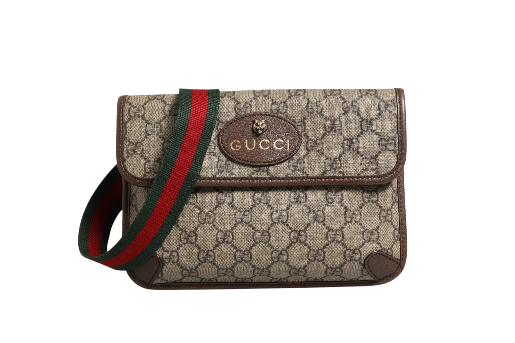 Gucci Supreme Monogram Neo Vintage Web Belt Bag Brown | Regal Royce