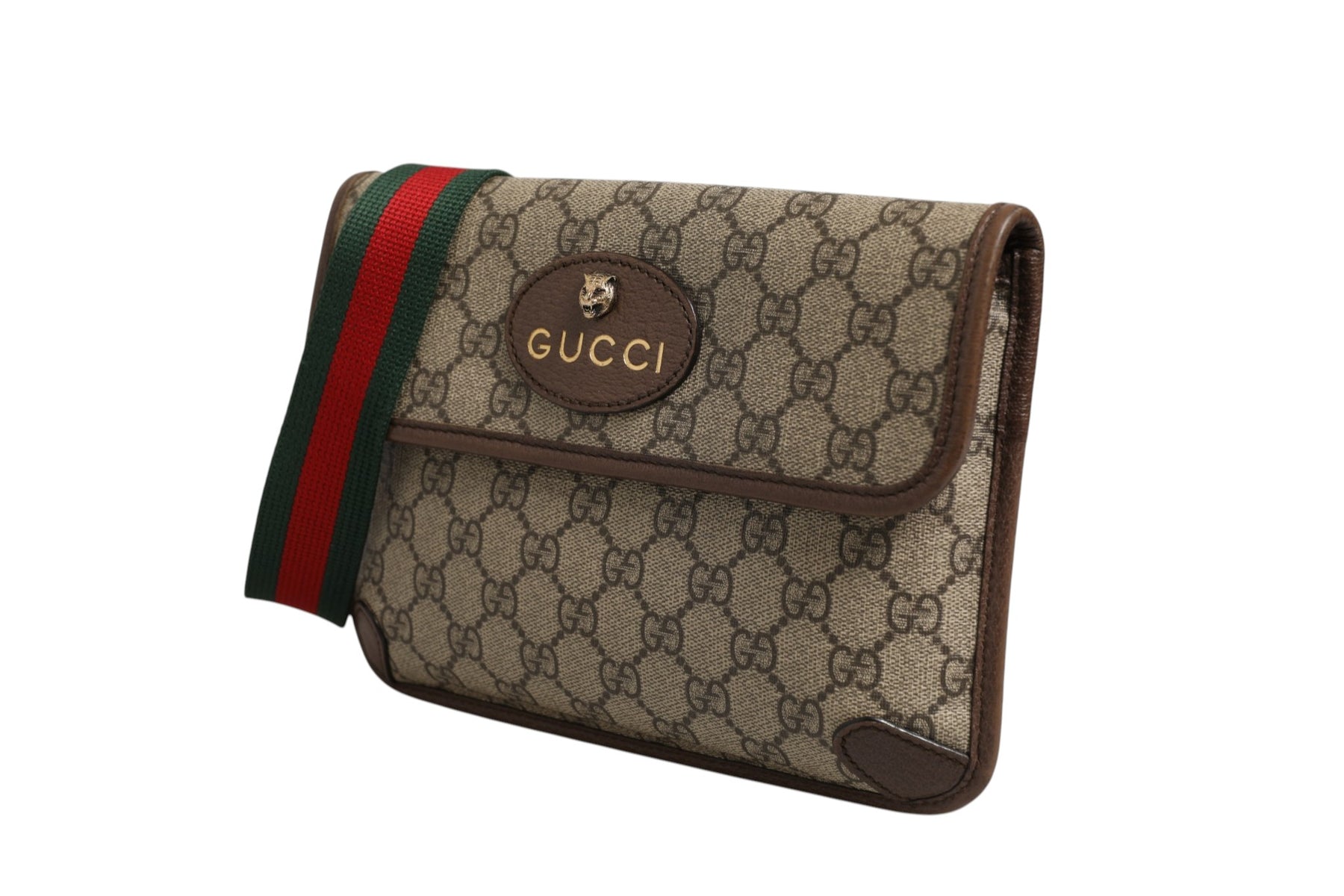 Gucci Supreme Monogram Neo Vintage Web Belt Bag Brown | Regal Royce