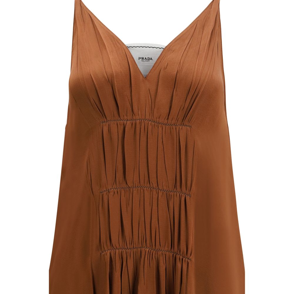 Prada Brown Acetate Cocktail Dress | Regal Royce