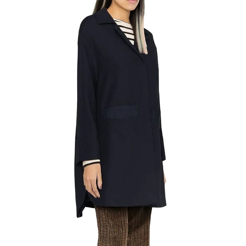 Herno Blue Cotton Coat | Regal Royce
