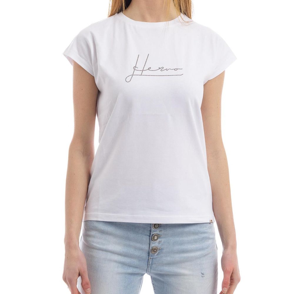 Herno White Cotton T-Shirt | Regal Royce