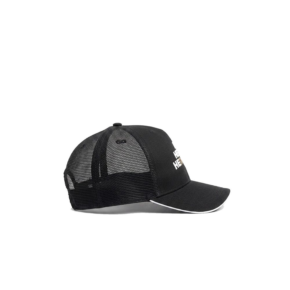 Herno Black Cotton Cap (Baseball Hat) | Regal Royce