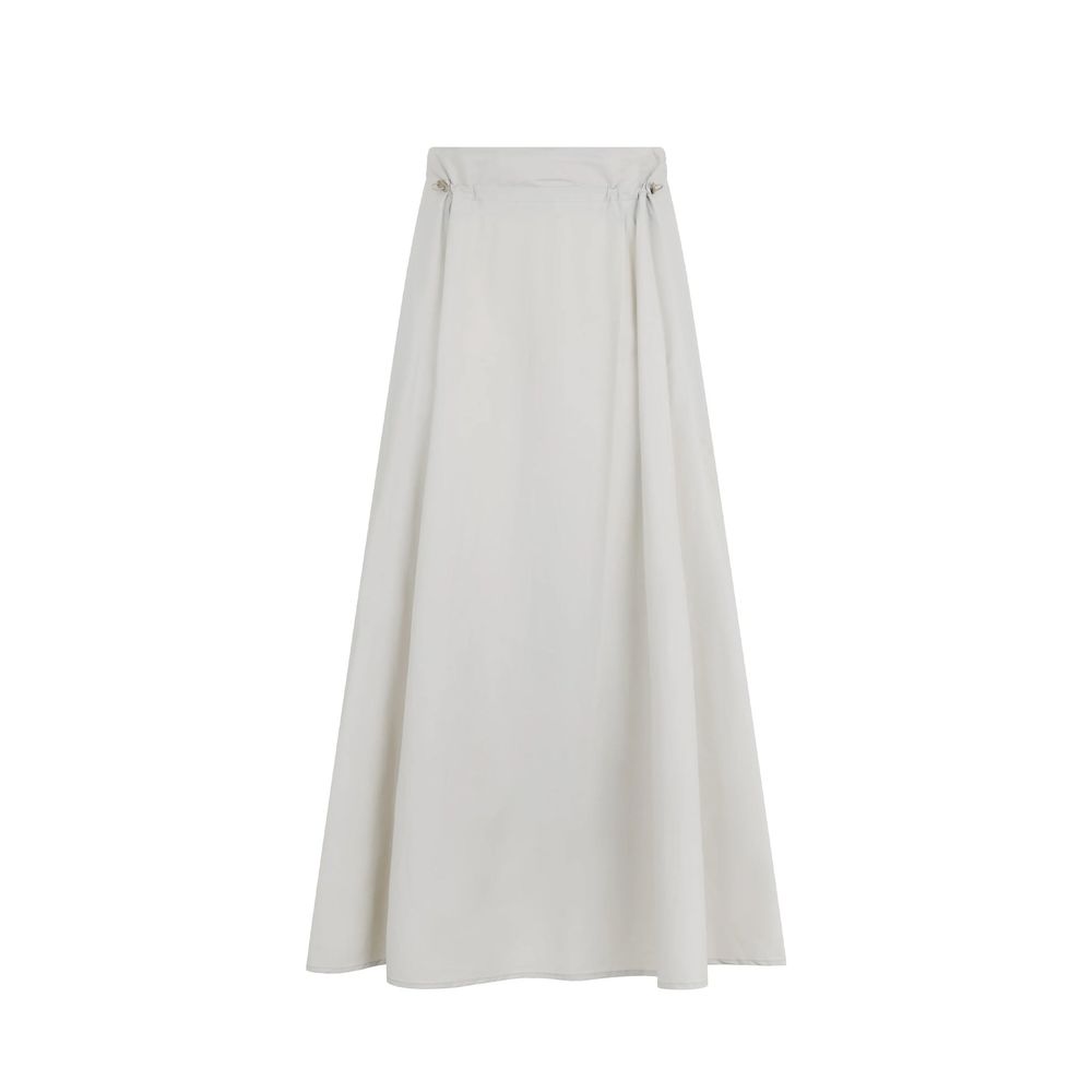 Herno Gray Elastane Long Skirt | Regal Royce