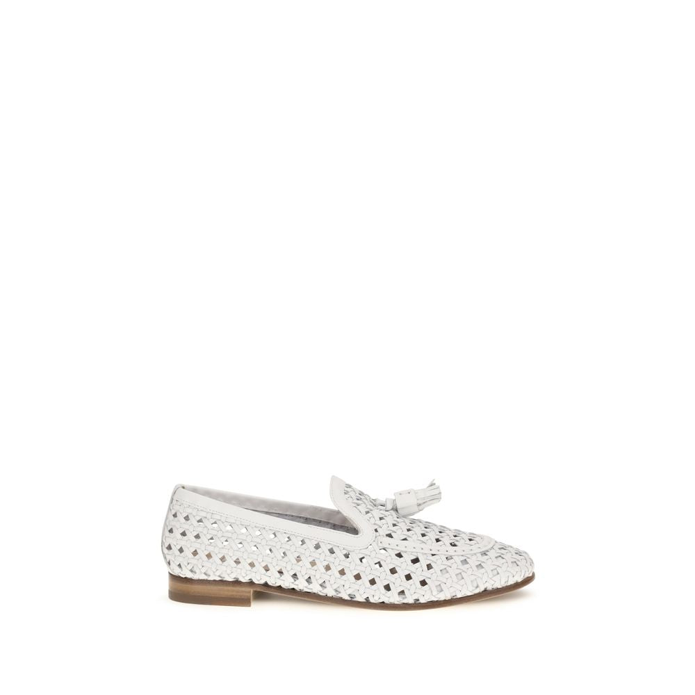 Fratelli Rossetti White Calf Leather Bos Taurus Slip-On Loafers | Regal Royce