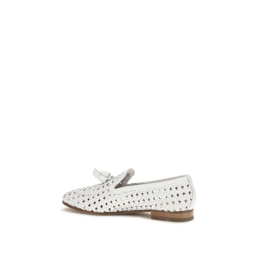 Fratelli Rossetti White Calf Leather Bos Taurus Slip-On Loafers | Regal Royce