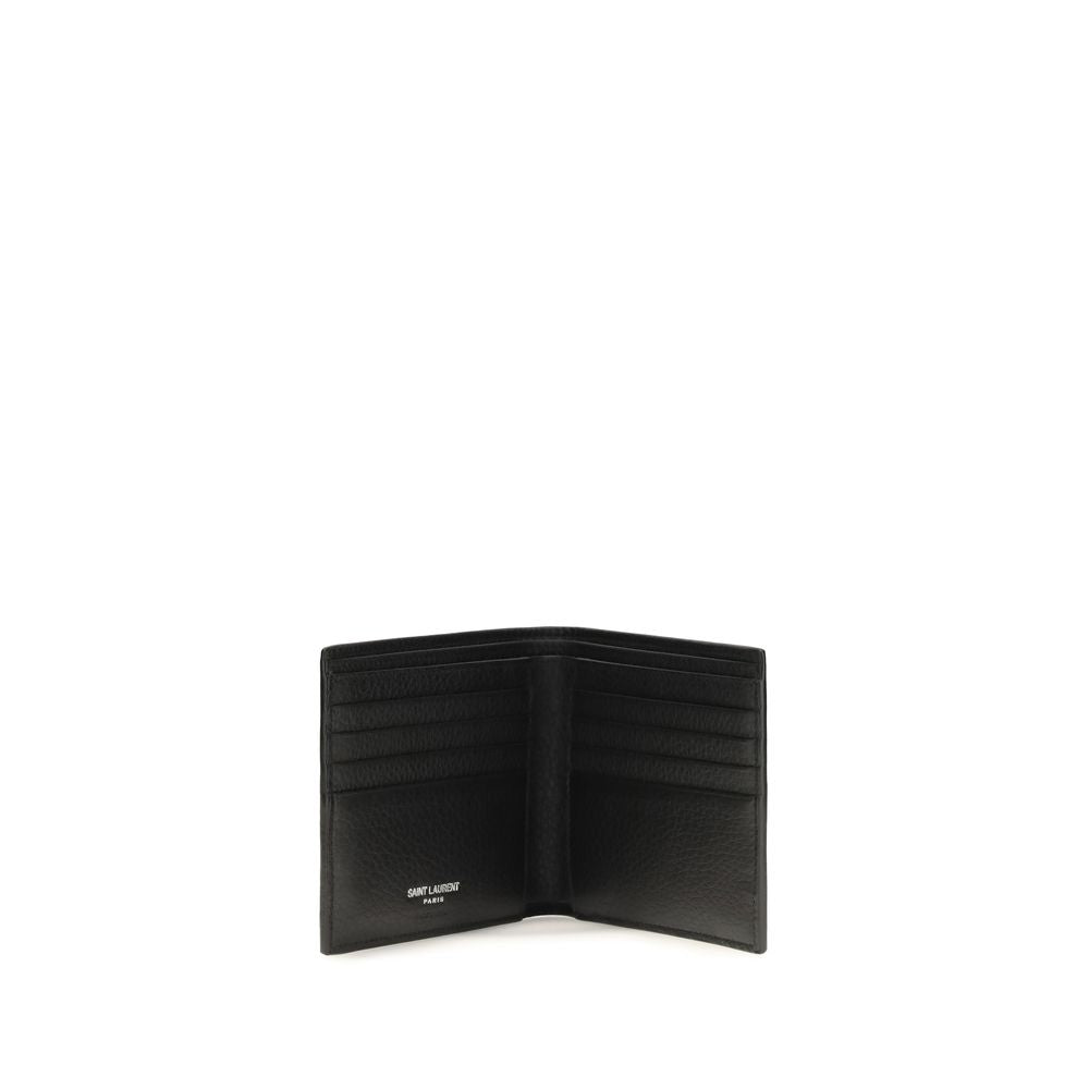Saint Laurent Black Calf Leather Bos Taurus Wallet | Regal Royce
