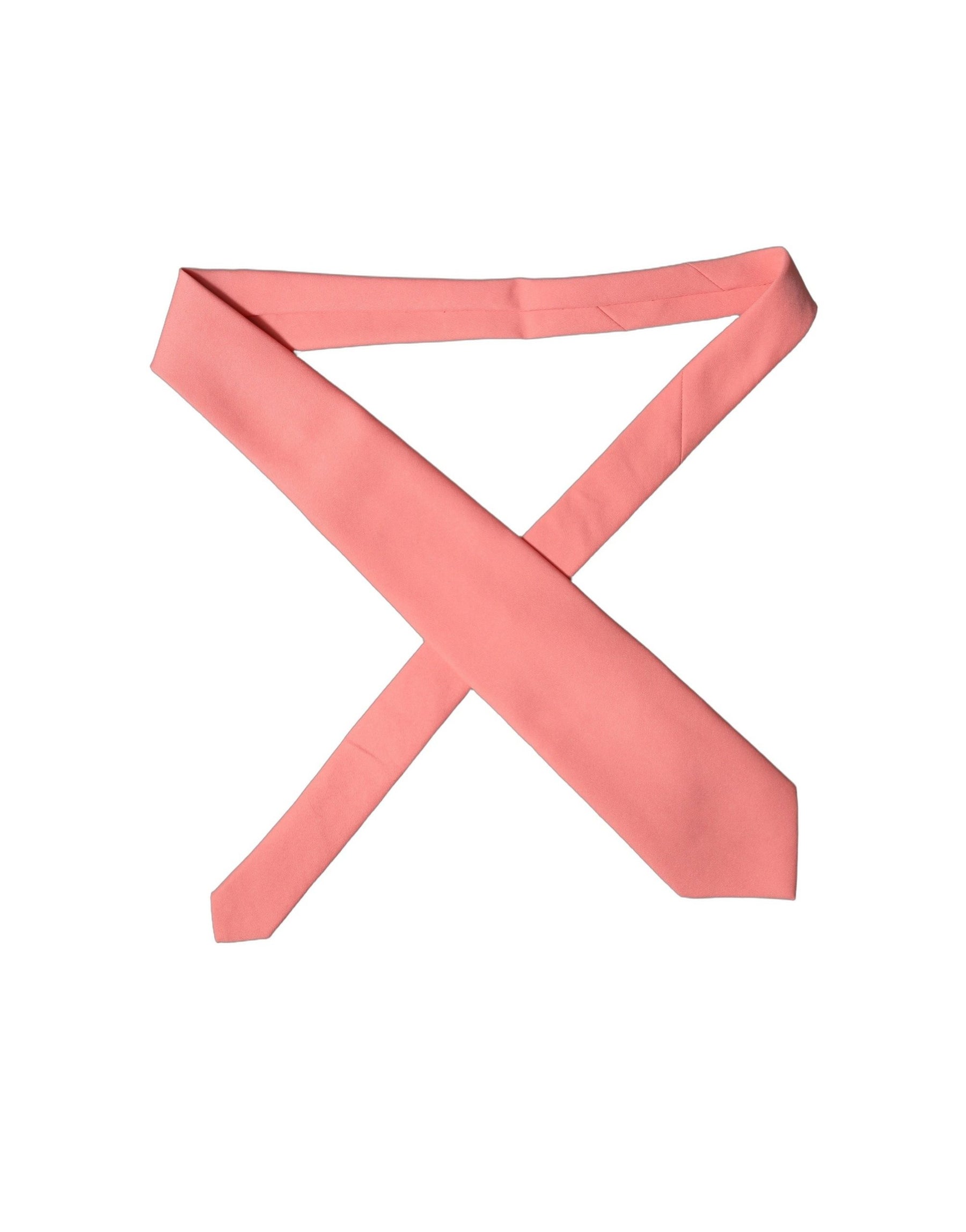Dolce & Gabbana Coral Pink Polyester Adjustable Women Tied Necktie Tie | Regal Royce