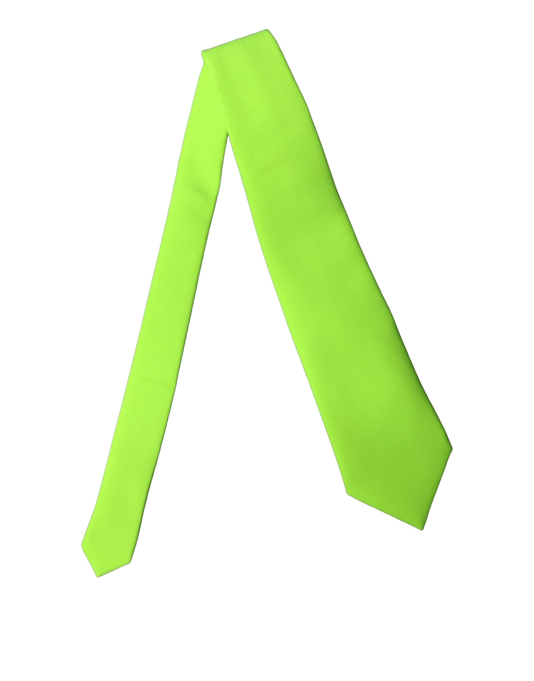 Dolce & Gabbana Neon Green Polyester Adjustable Women Tied Necktie Tie | Regal Royce