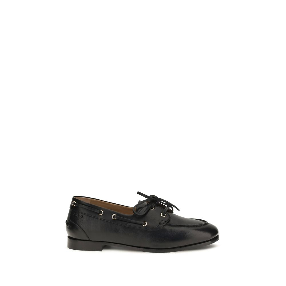 Bally Black Calf Leather Bos Taurus Slip-On Loafers | Regal Royce