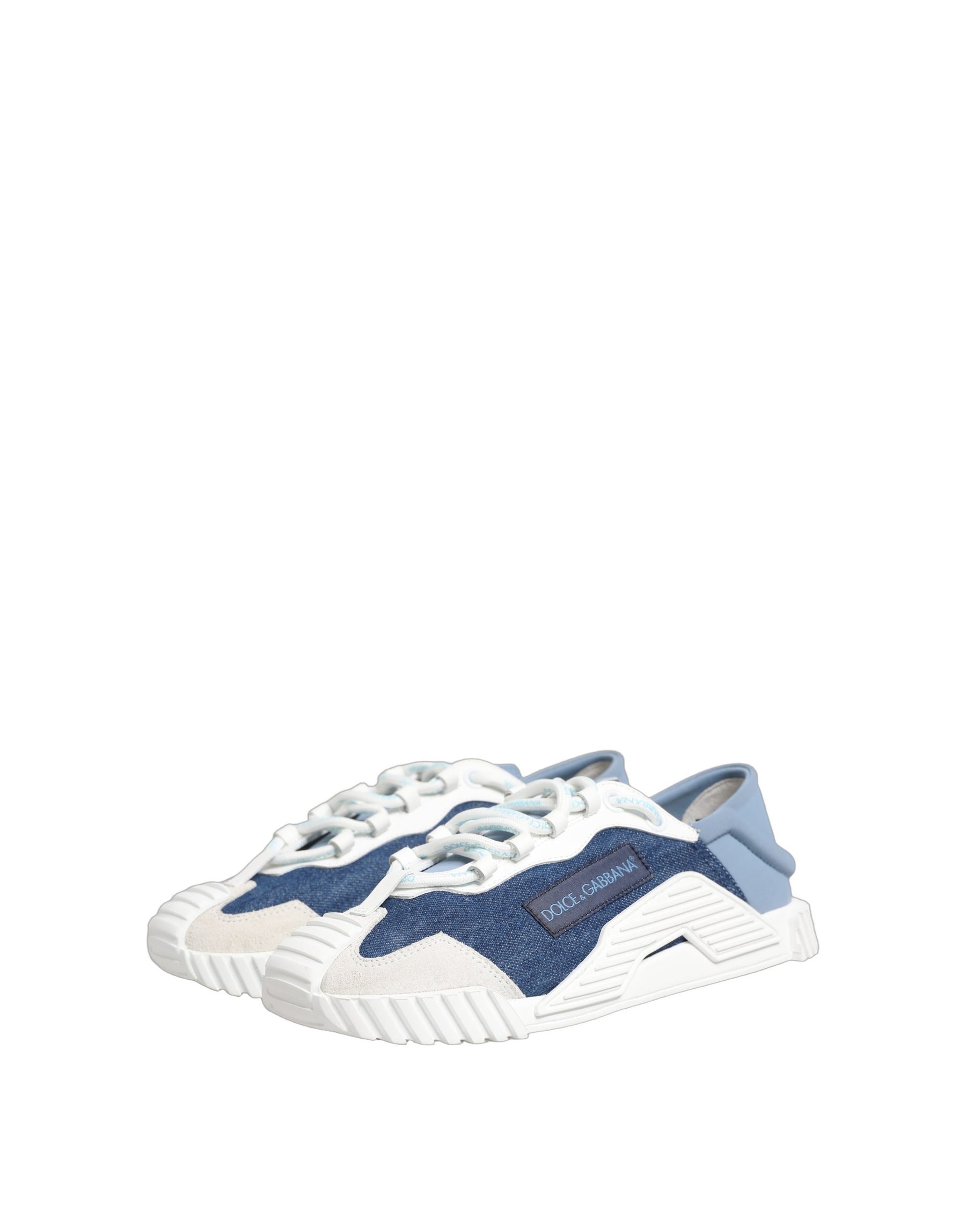 Dolce & Gabbana Blue White Low Top NS1 Sneakers Shoes | Regal Royce