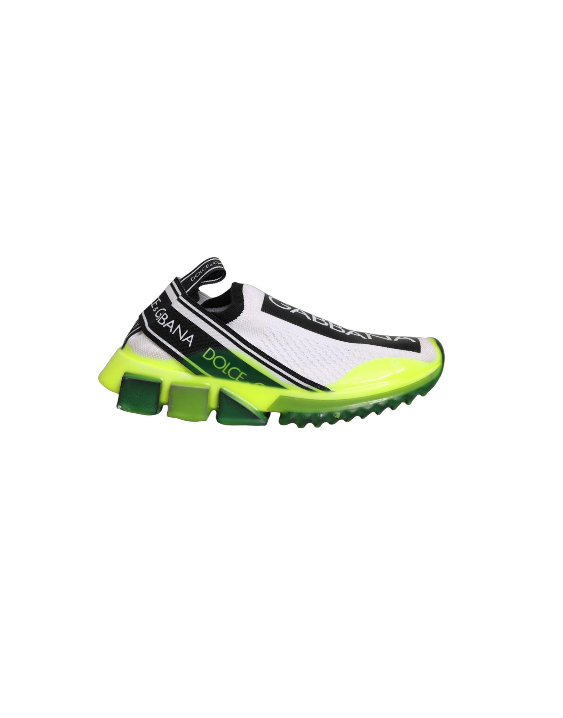 Dolce & Gabbana White Black Slip On Sorrento Sneakers Shoes | Regal Royce