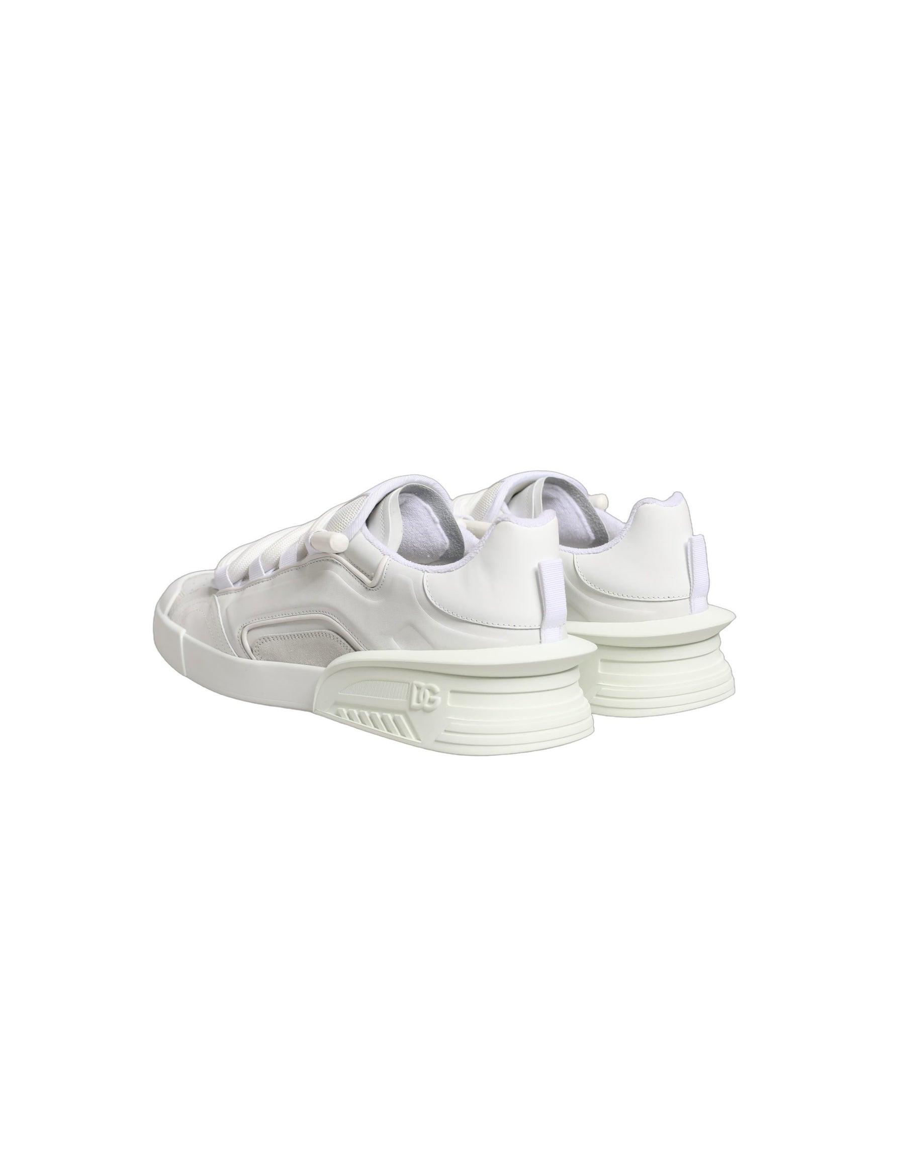 Dolce & Gabbana White Calfskin Leather Low Top Sneakers Shoes | Regal Royce