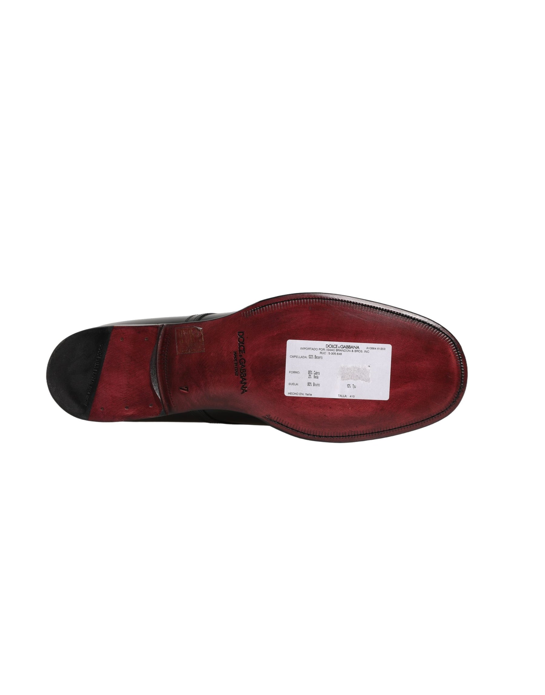Dolce & Gabbana Black Calfskin Leather Derby Men Dress Shoes | Regal Royce