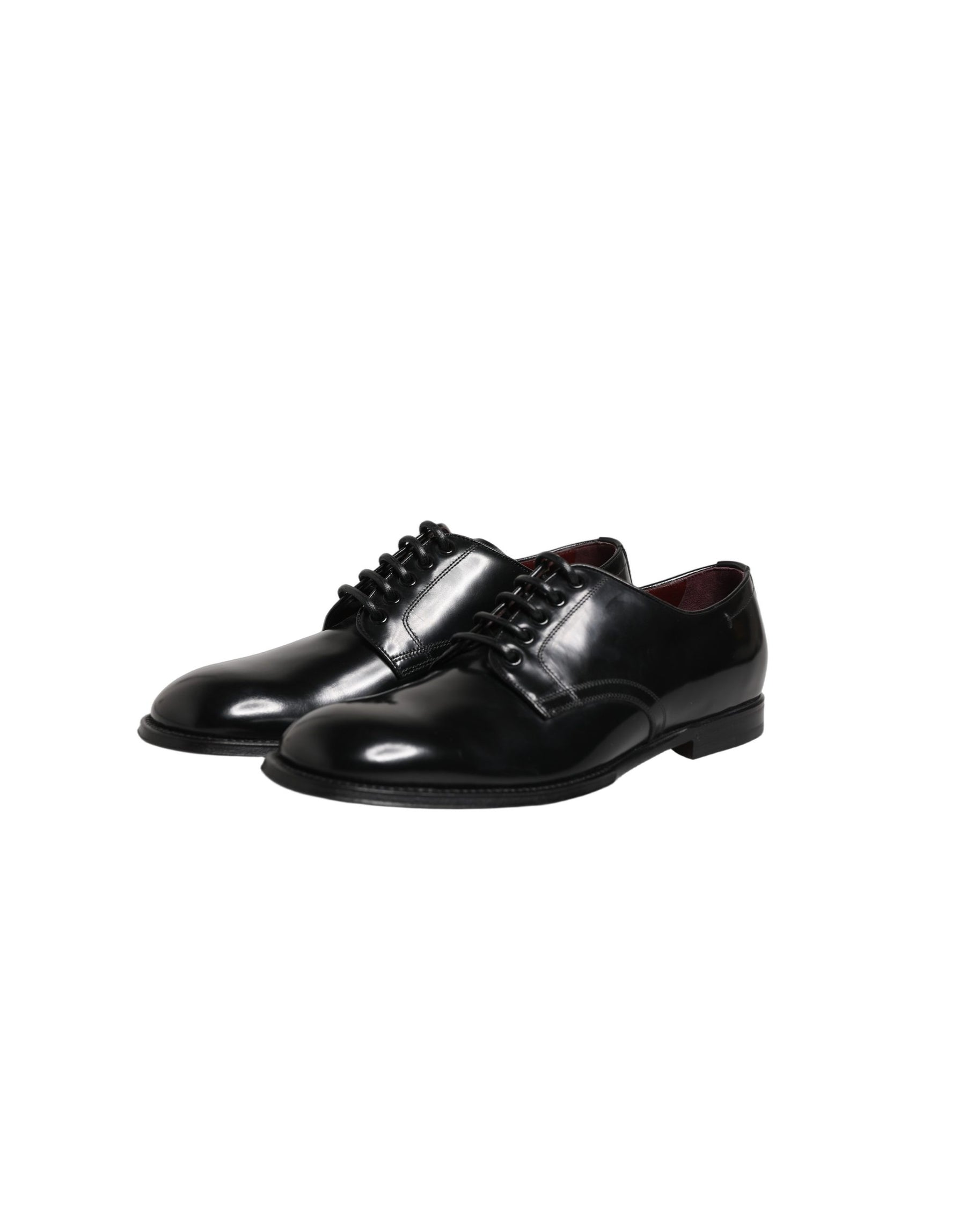 Dolce & Gabbana Black Calfskin Leather Derby Men Dress Shoes | Regal Royce