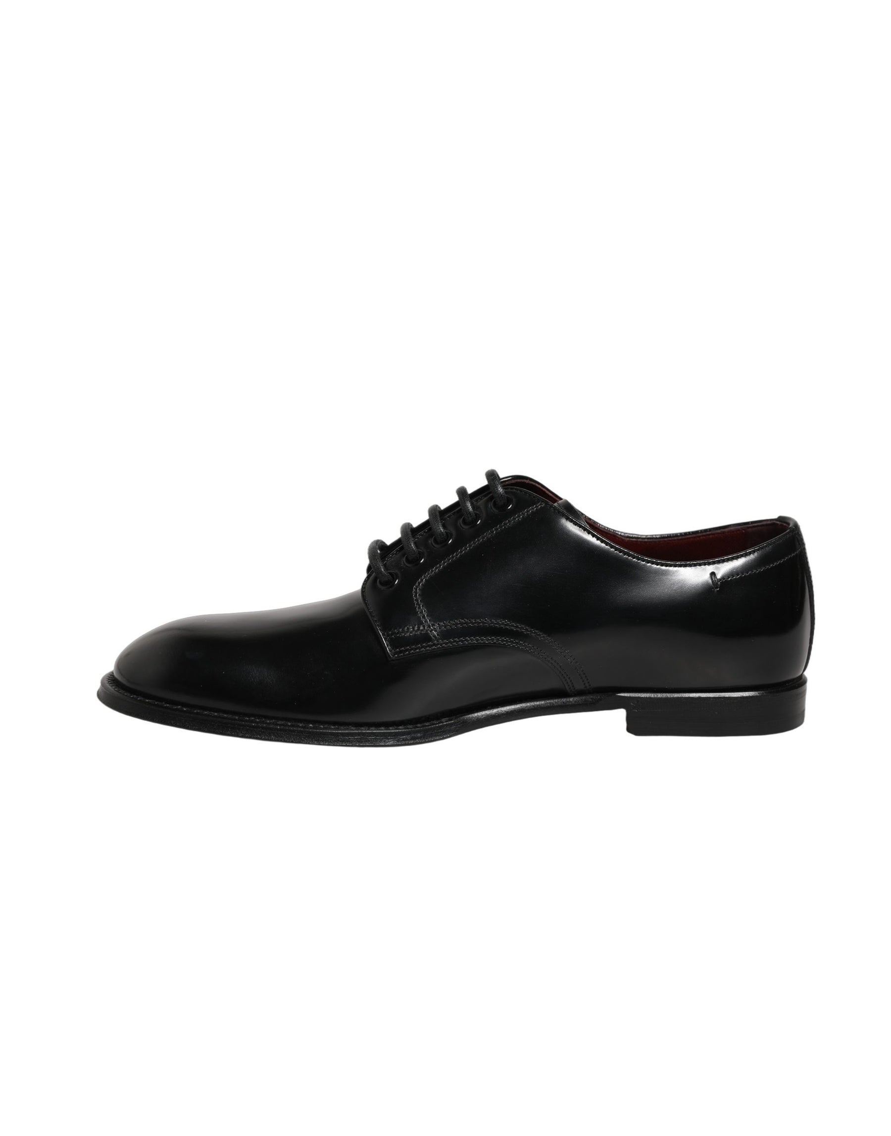 Dolce & Gabbana Black Calfskin Leather Derby Men Dress Shoes | Regal Royce