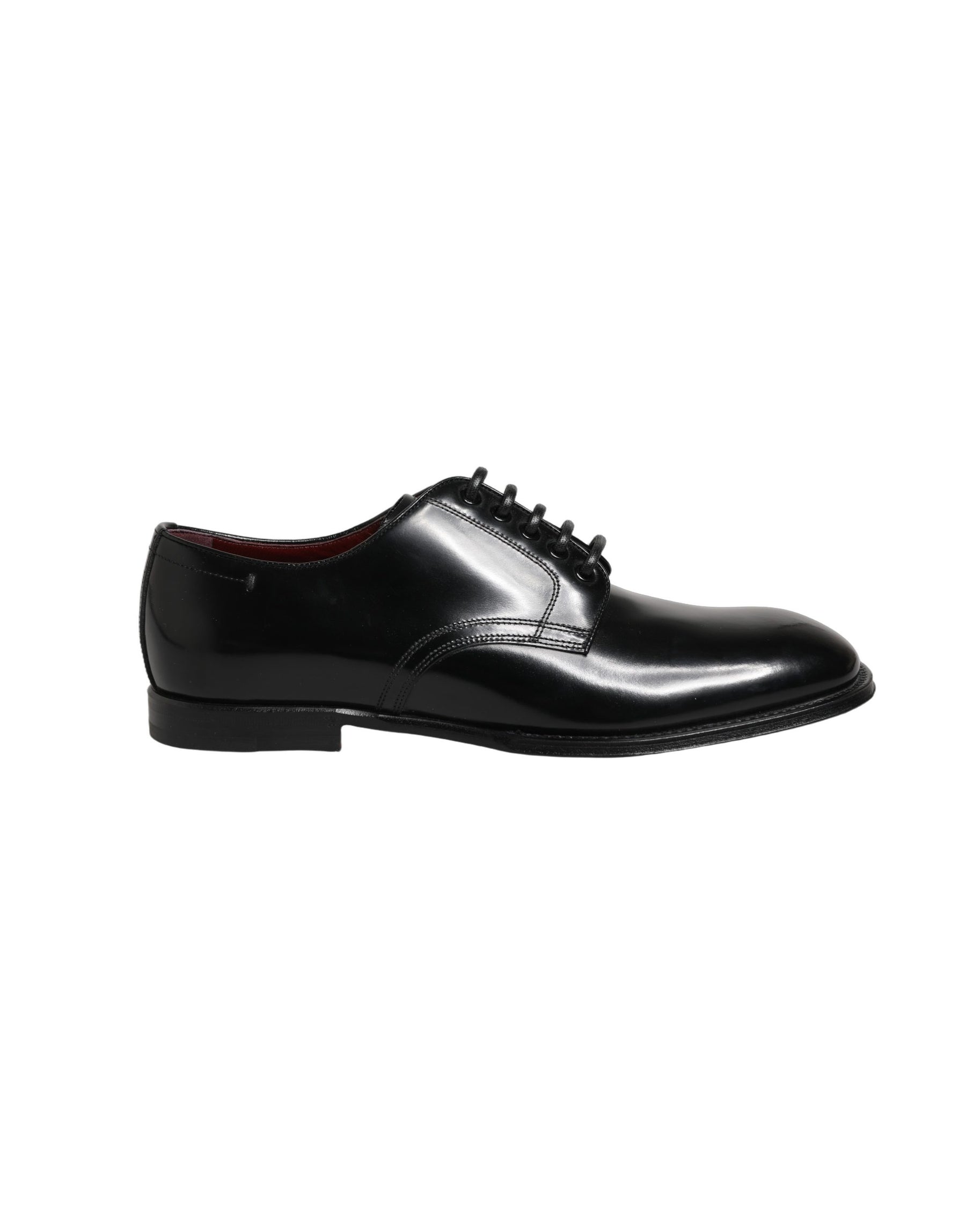 Dolce & Gabbana Black Calfskin Leather Derby Men Dress Shoes | Regal Royce