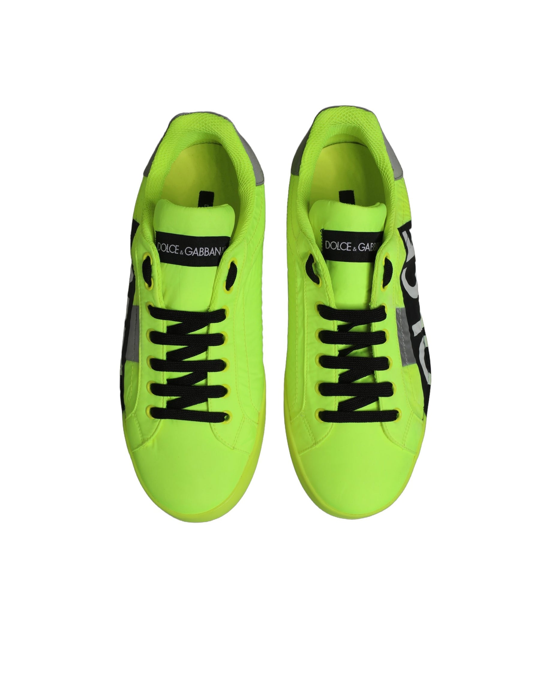 Dolce & Gabbana Green Logo Tape Low Top Portofino Sneakers Shoes | Regal Royce