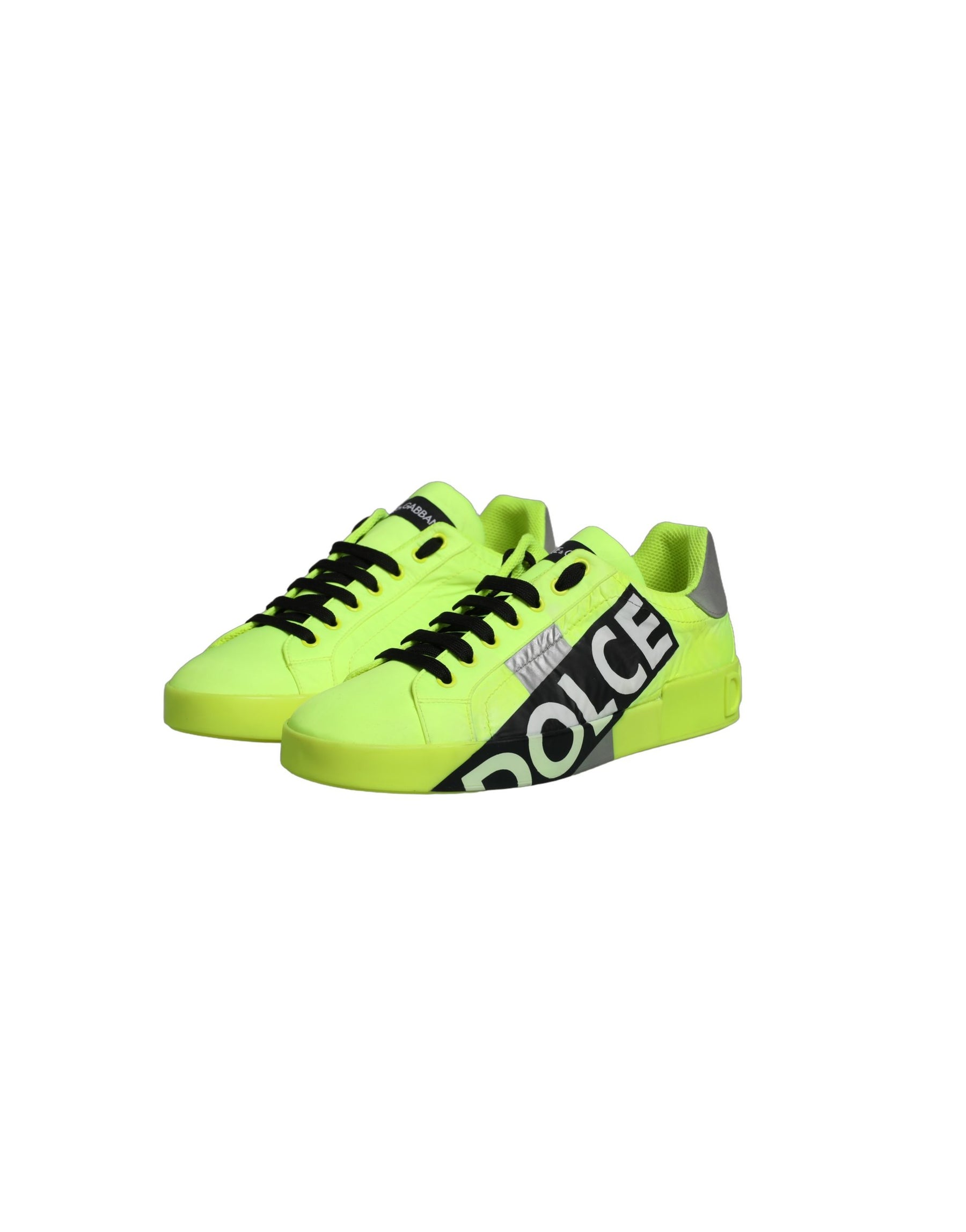 Dolce & Gabbana Green Logo Tape Low Top Portofino Sneakers Shoes | Regal Royce