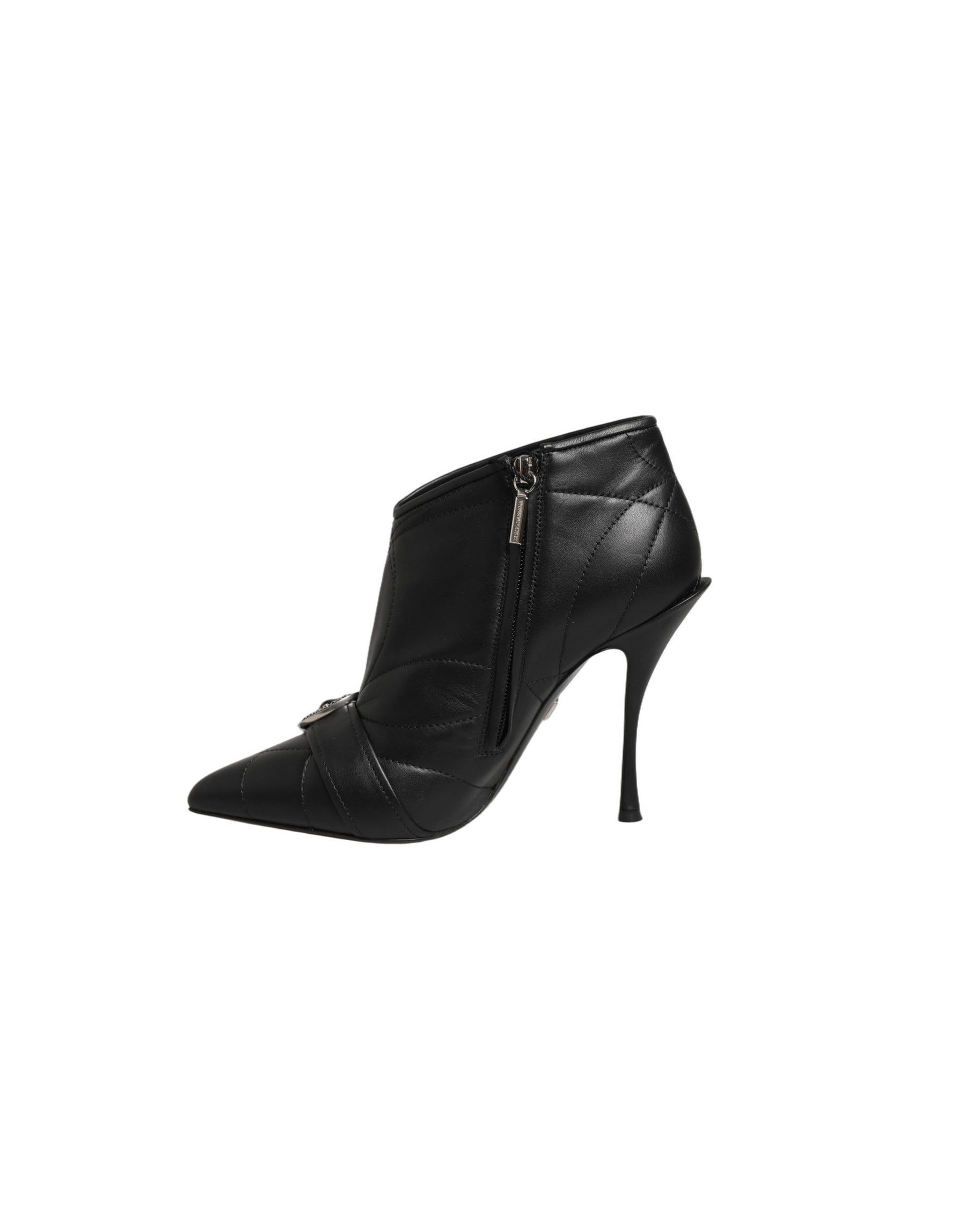 Dolce & Gabbana Black Devotion Quilted Buckled Boots Shoes | Regal Royce