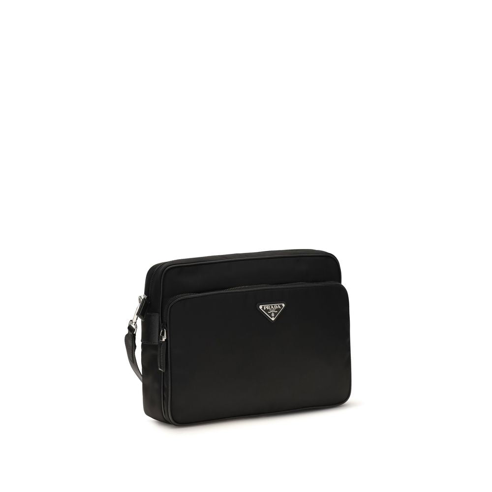 Prada Black Recycled Polyamide Shoulder Bag | Regal Royce