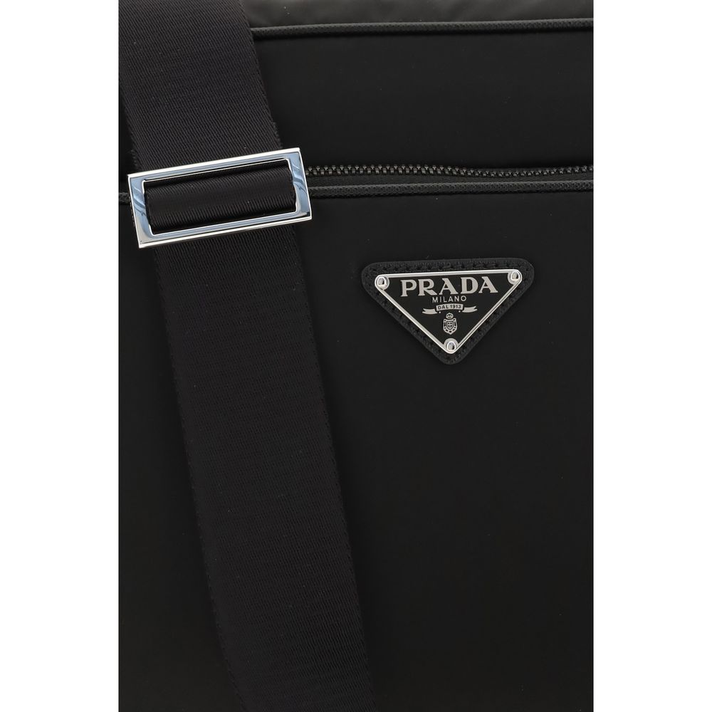 Prada Black Recycled Polyamide Shoulder Bag | Regal Royce