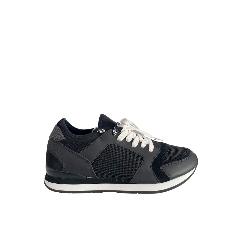 Borbonese Black Leather Men Sneaker | Regal Royce