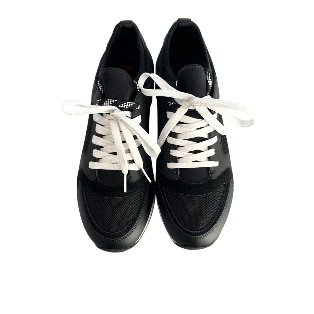 Borbonese Black Leather Men Sneaker | Regal Royce