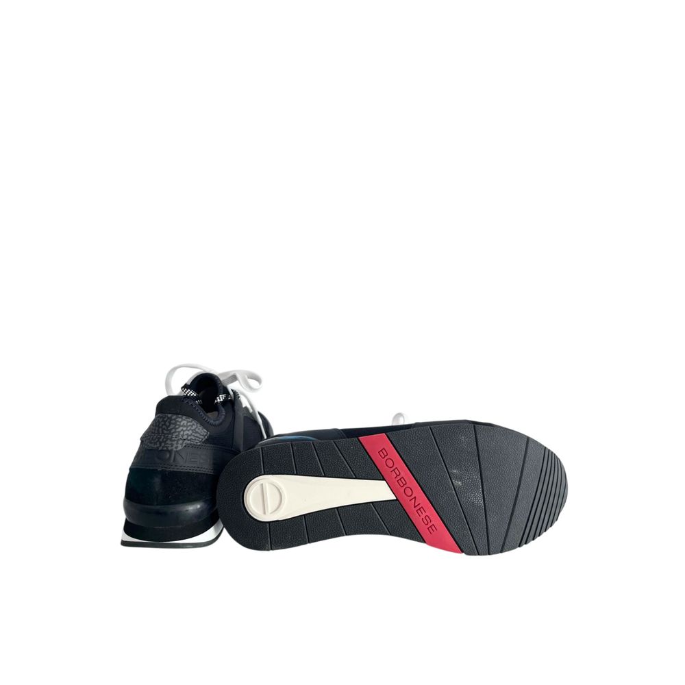 Borbonese Black Leather Men Sneaker | Regal Royce