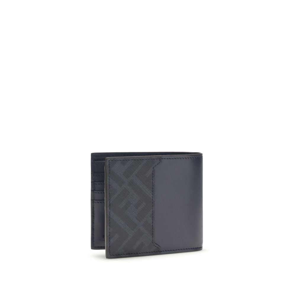 Fendi Blue Calf Leather Bos Taurus Wallet | Regal Royce