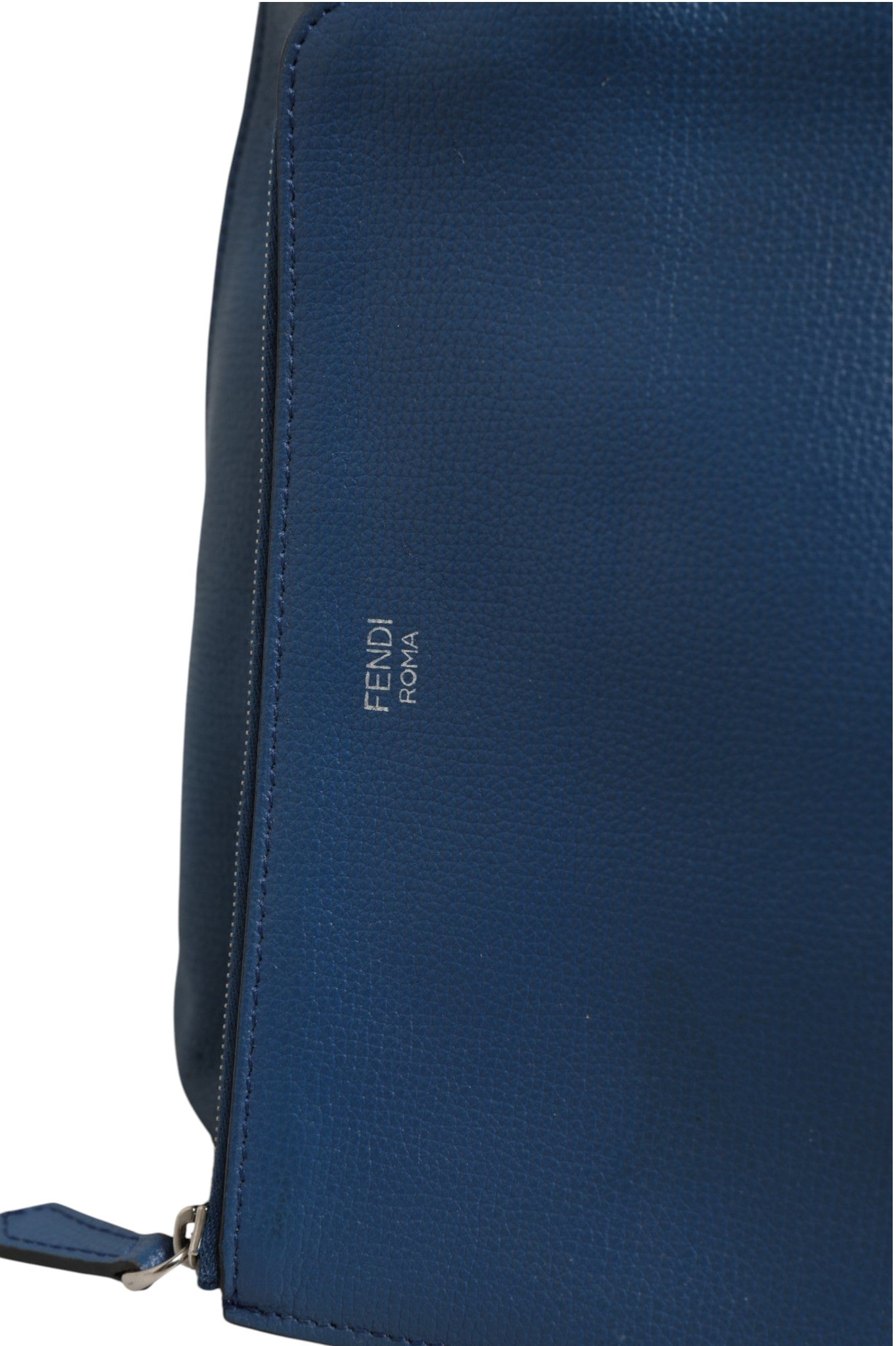Fendi Leather Navy Blue Shopping Tote | Regal Royce