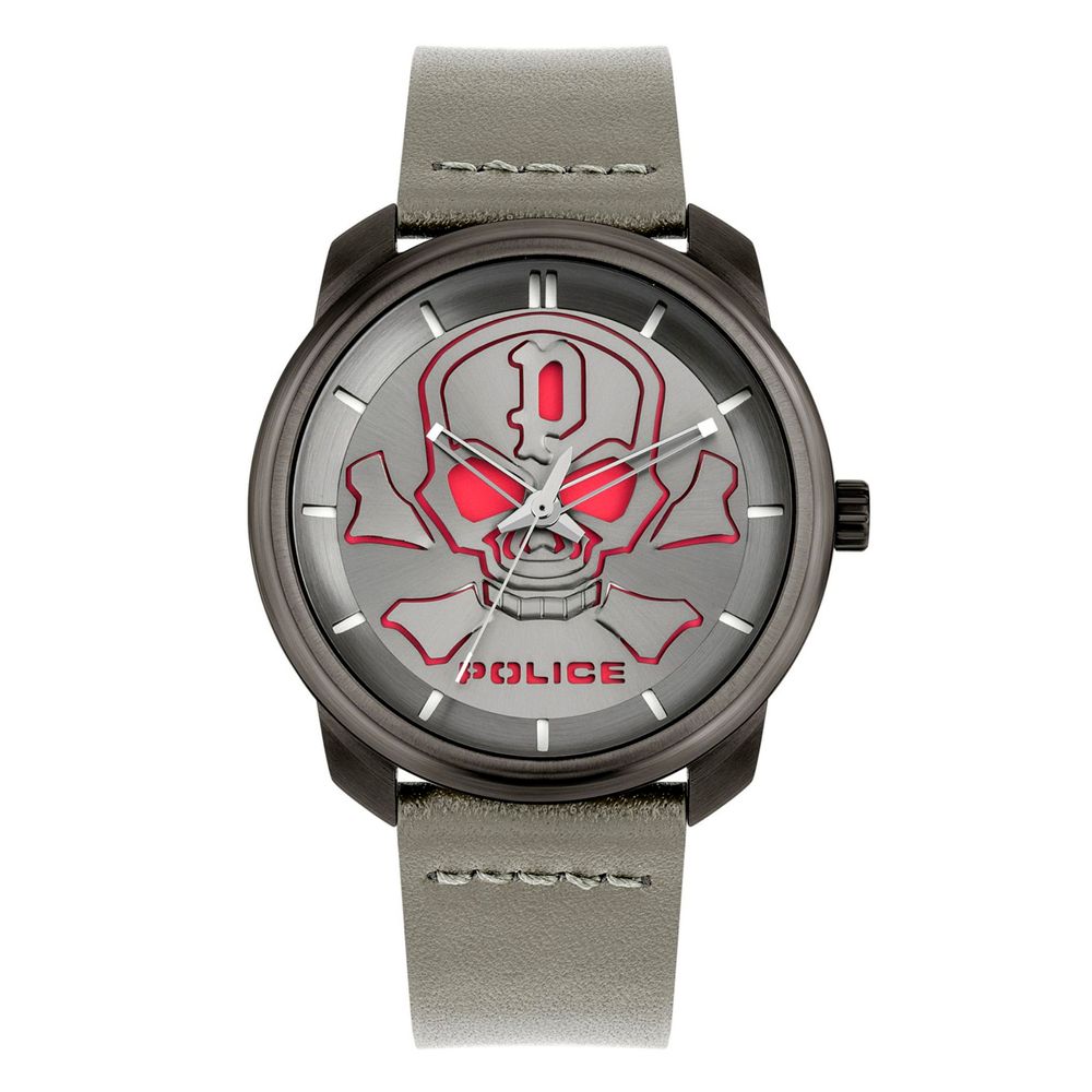 Police Gray Leather Dress Watch | Regal Royce