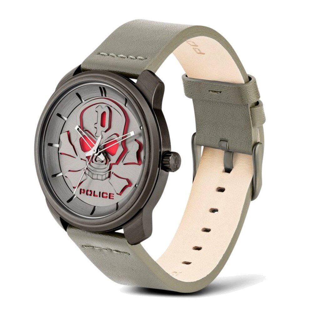 Police Gray Leather Dress Watch | Regal Royce