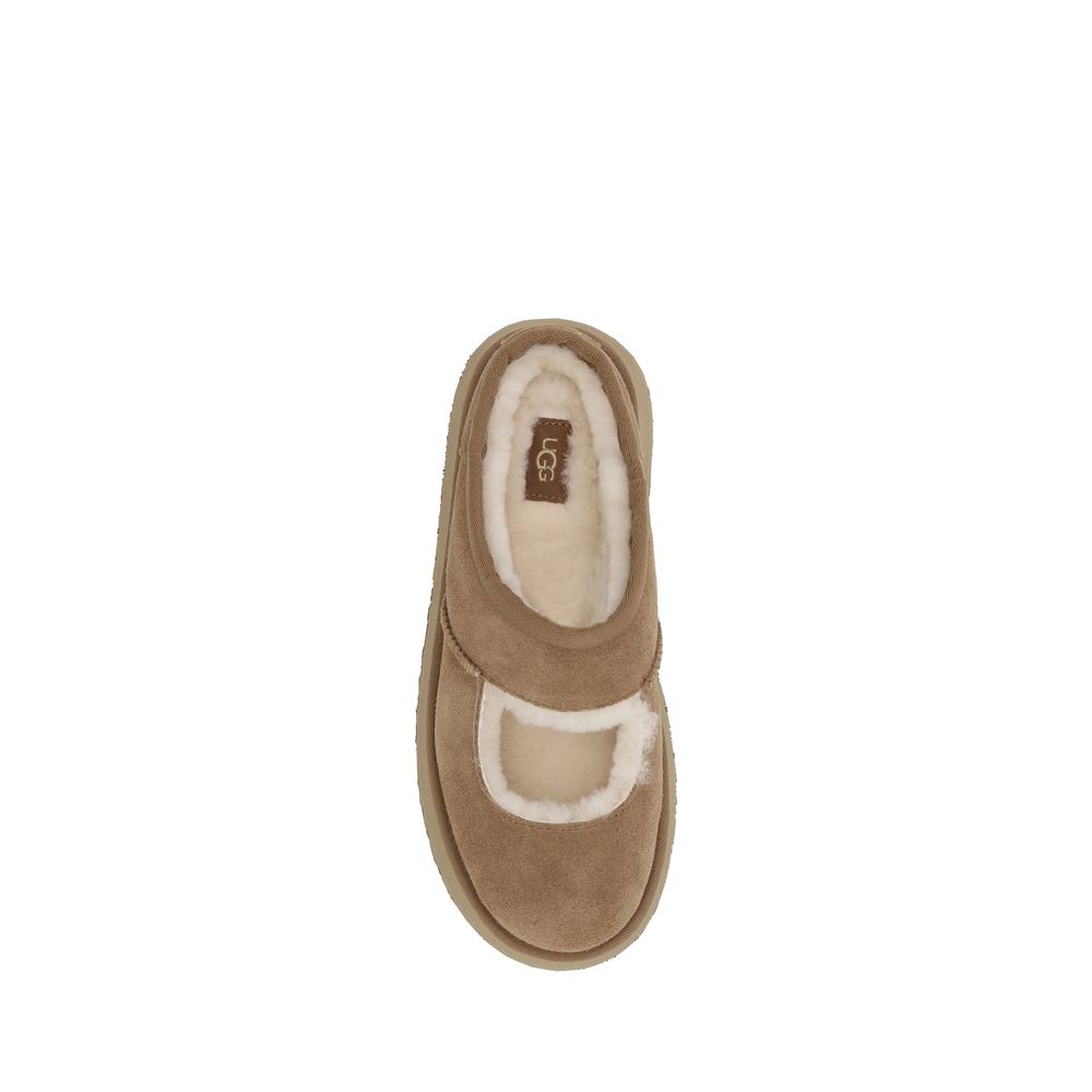 UGG Beige Leather Flats | Regal Royce