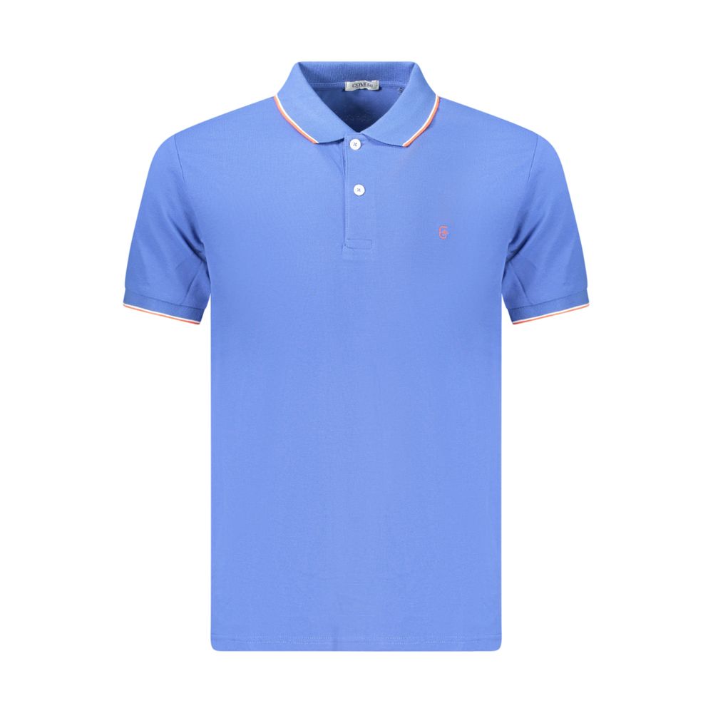 Coveri Moving Blue Cotton Men's Polo Shirt | Regal Royce