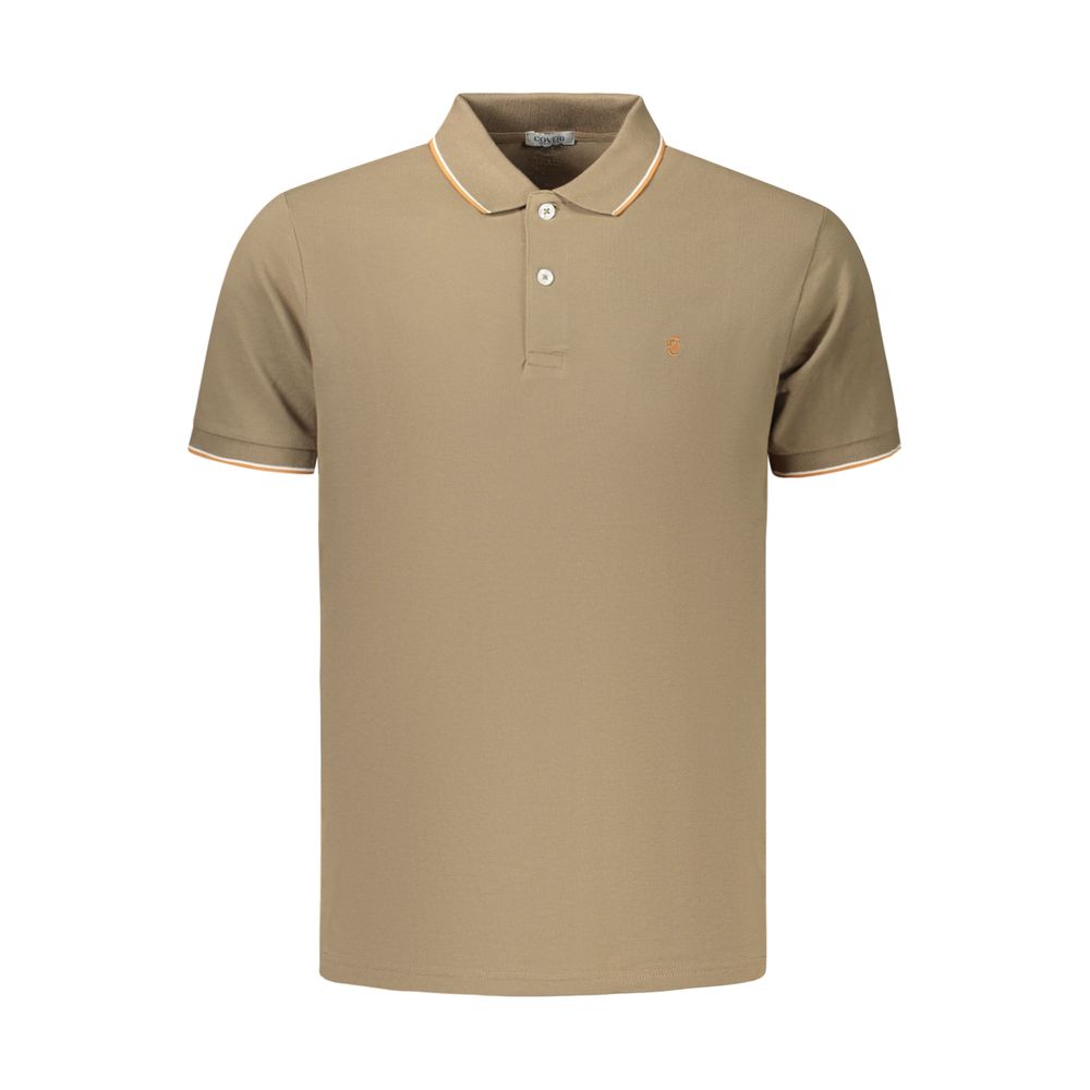 Coveri Moving Brown Cotton Men's Polo Shirt | Regal Royce