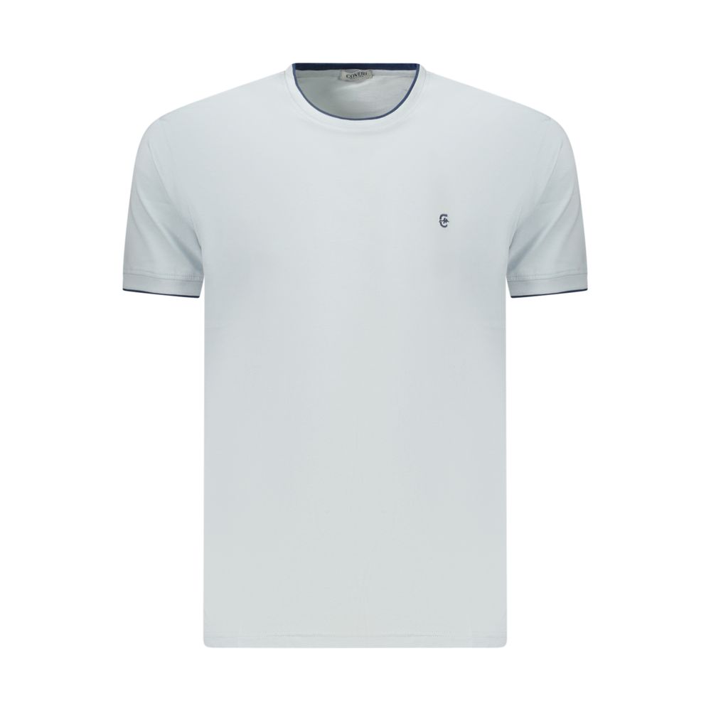 Coveri Moving Azzurro Cotton Mens TShirt | Regal Royce