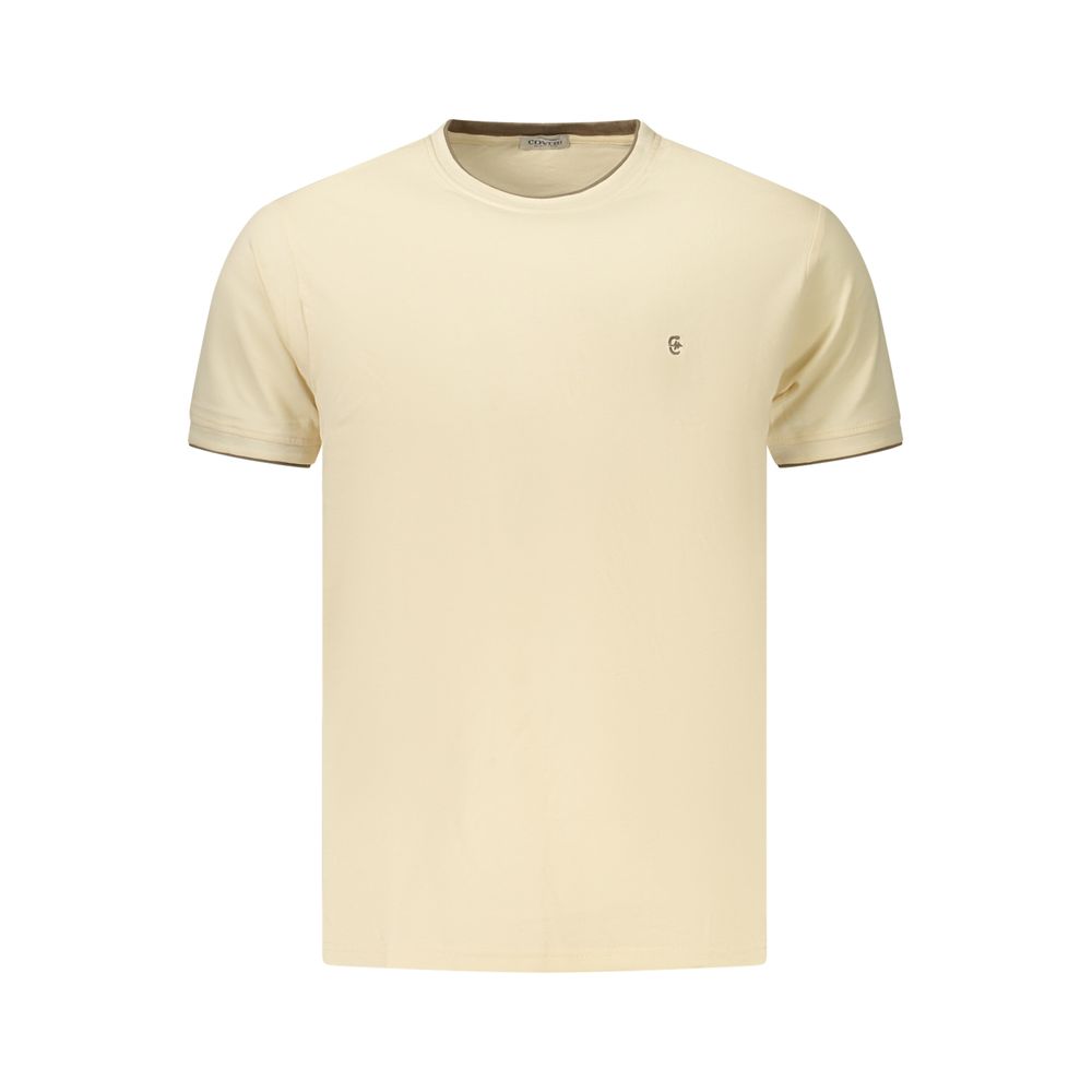 Coveri Moving Beige Cotton Men's T-Shirt | Regal Royce