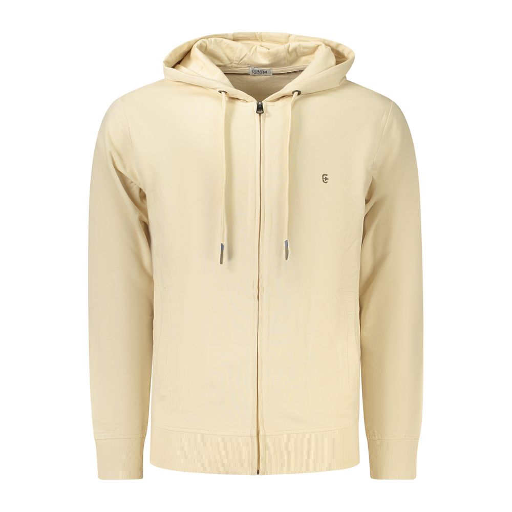 Coveri Moving Beige Cotton Men Hoodie | Regal Royce
